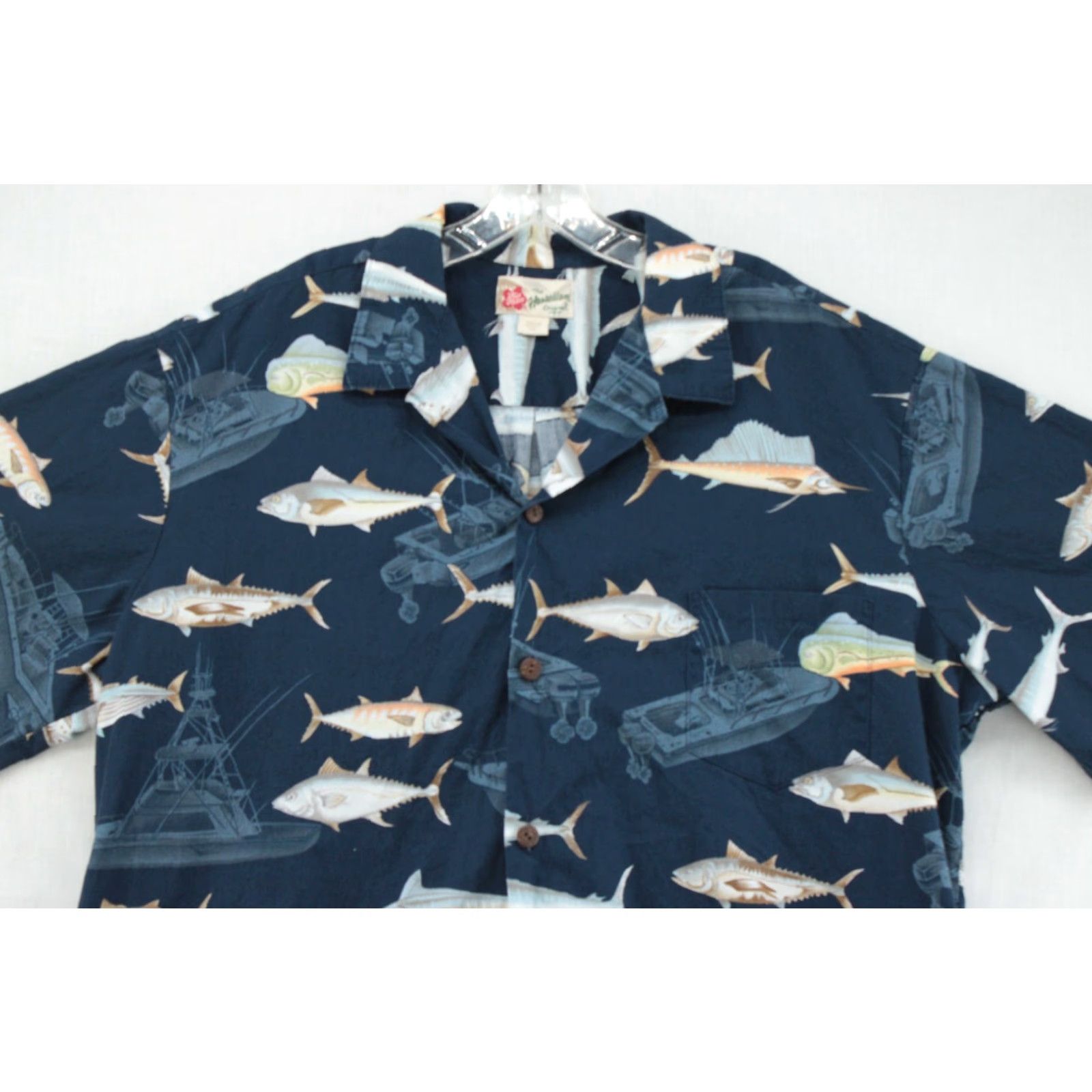 Hilo Hattie VINTAGE Hilo Hattie Shirt Men’s 2XL Blue Hawaiian Vacation Fishing Boats Short Sleeve Shirt Size US XXL / EU 58 / 5 - 3 Thumbnail