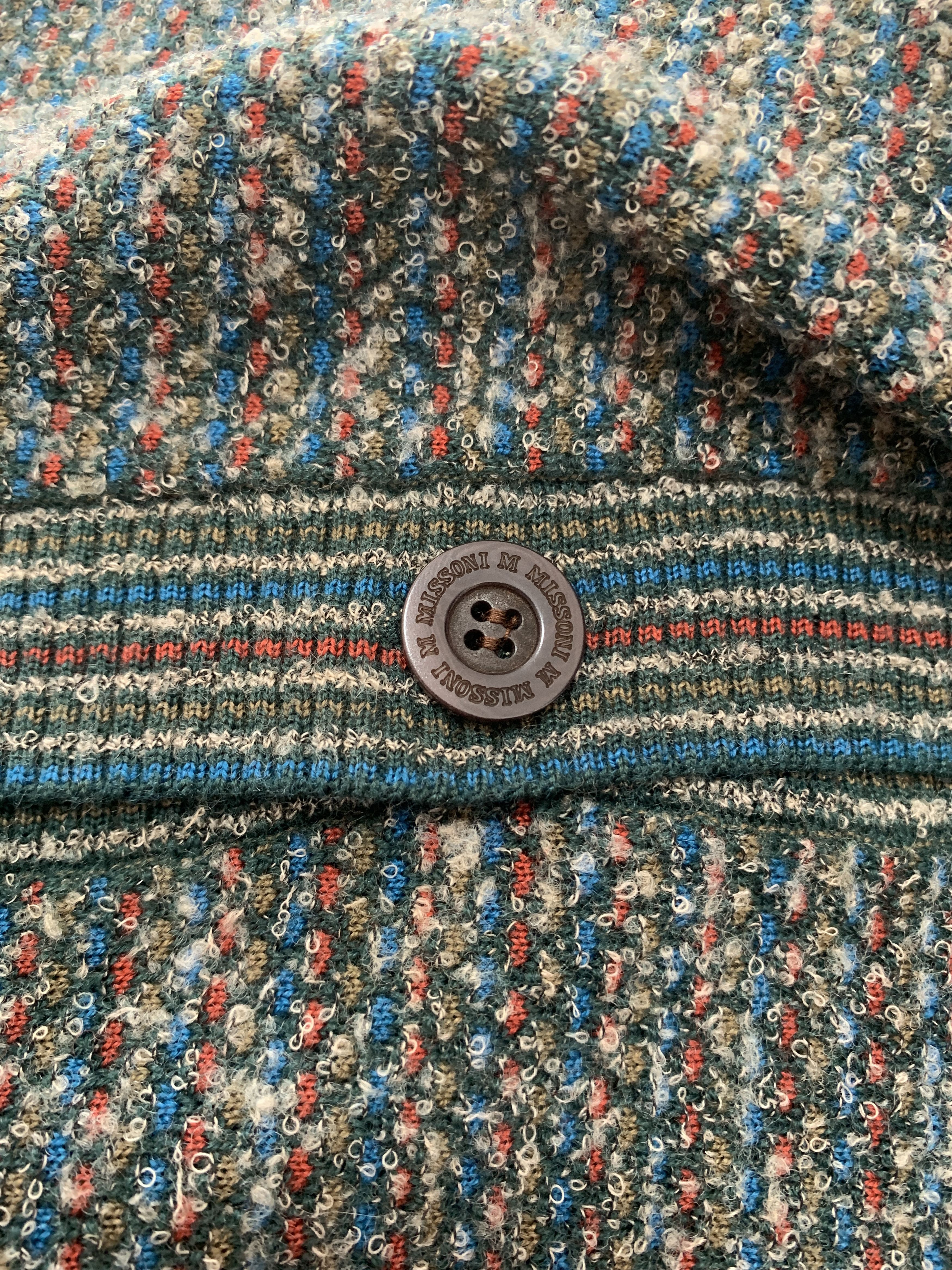Missoni Uomo Cardigan Cosby Pullover Retro Size 2XL 56 58
