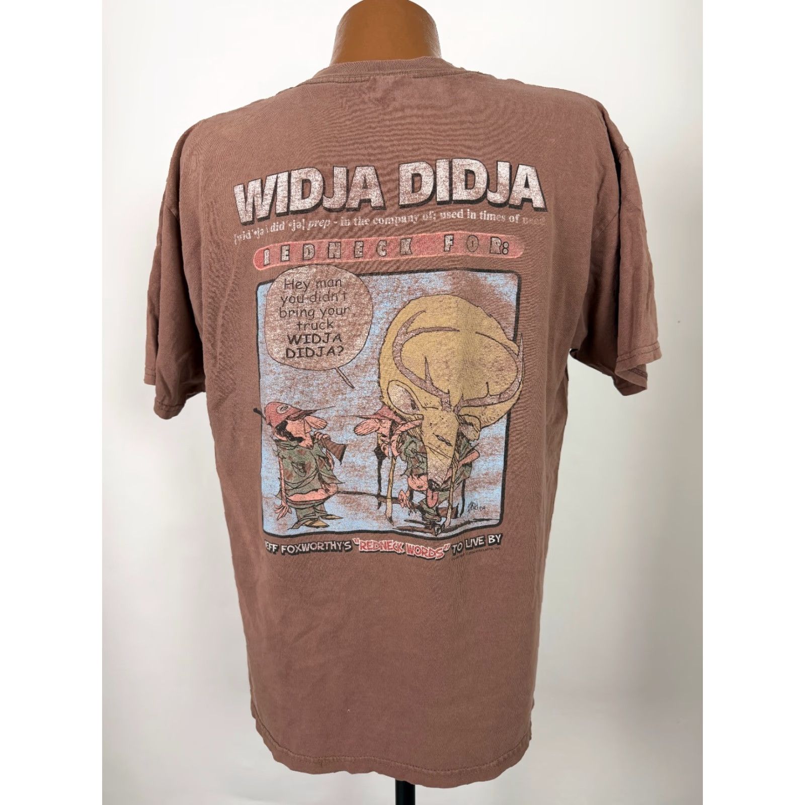 Vintage VINTAGE Jeff Foxworthy Shirt Large Redneck Comedy Deer Hunting Distressed Grunge Size US L / EU 52-54 / 3 - 2 Thumbnail