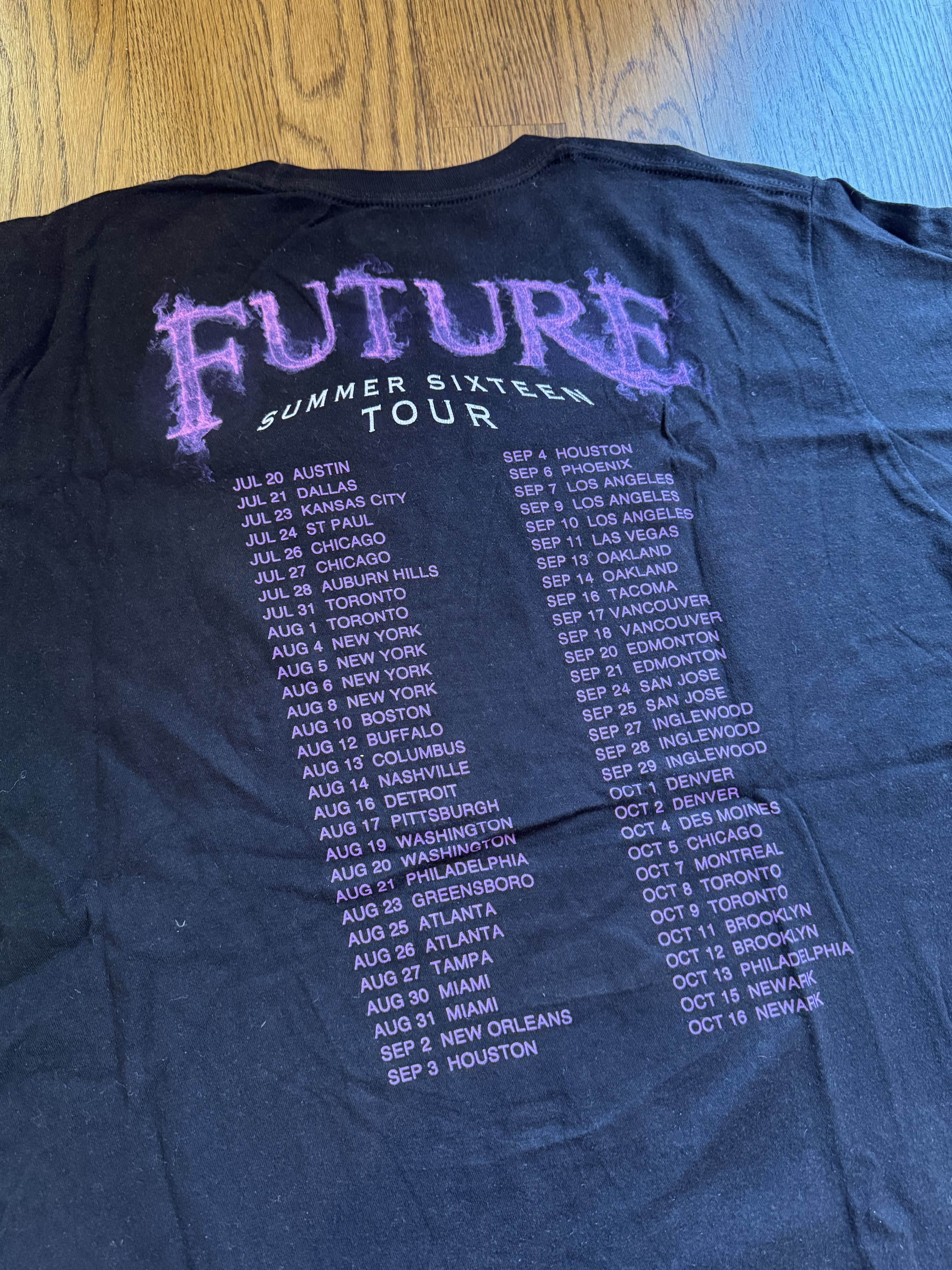 Other Future Summer Sixteen 2016 Tour Rap T-Shirt Men's Large Size US L / EU 52-54 / 3 - 4 Thumbnail