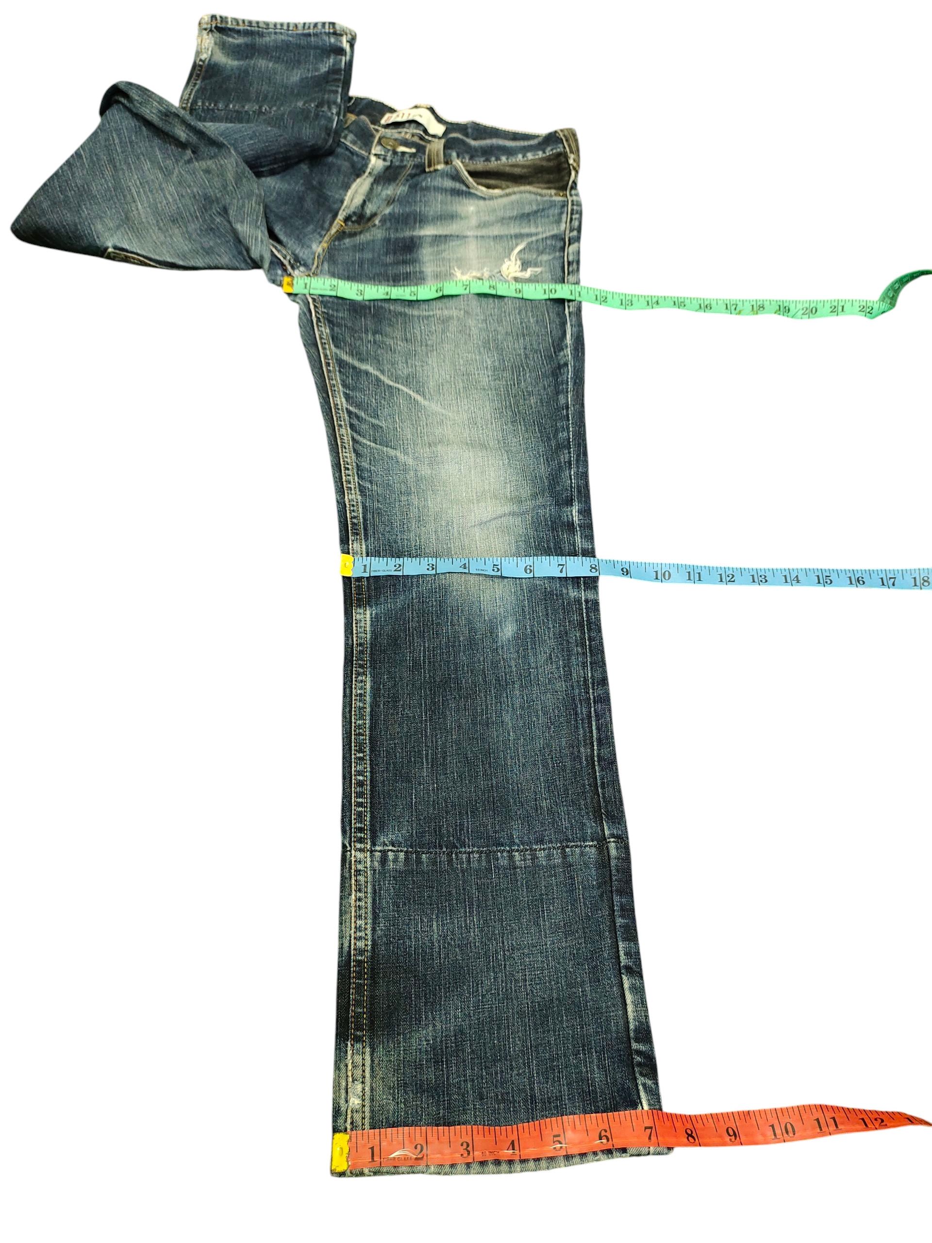 Kapital Vintage Levis 511 Slim Jeans - Distress Faded Grunge Denim Size US 32 / EU 48 - 17 Thumbnail