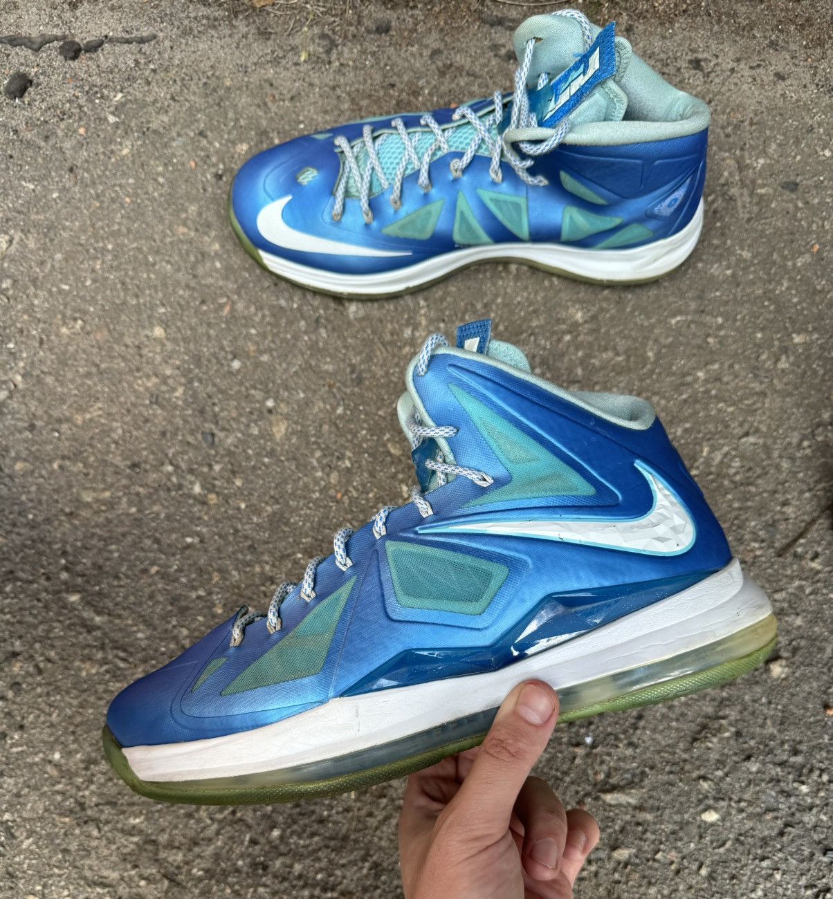 Nike Nike Lebron James 10 Blue Dimond men shoes sneakers 12.5 Us Size US 12.5 / EU 45-46 - 2 Thumbnail