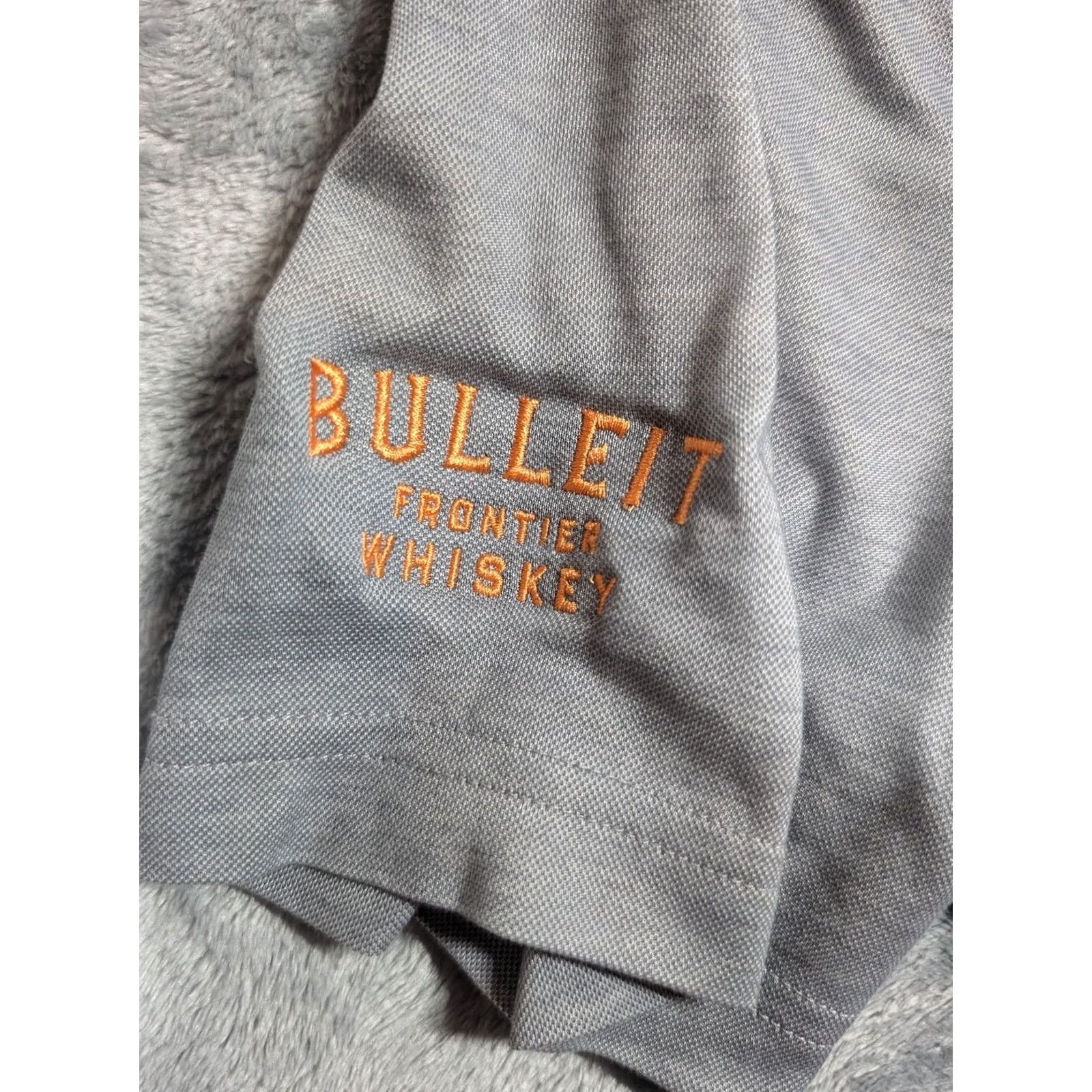 TravisMathew TravisMathew Polo Shirt Mens XL Gray Pima Cotton Golf Bulleit Frontier Whiskey Promo Size US XL / EU 56 / 4 - 6 Thumbnail