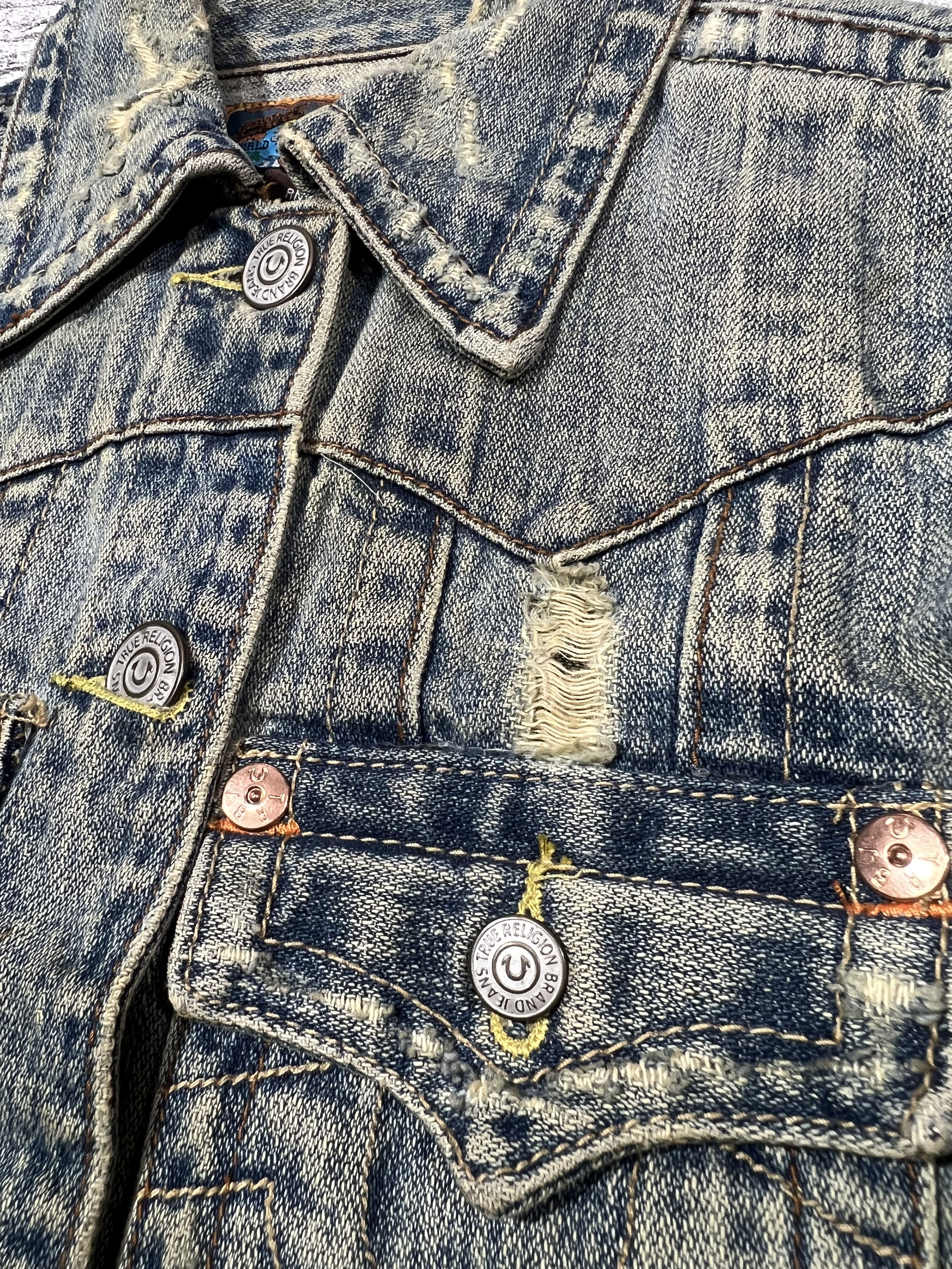 Japanese Brand 2000s Archival True Religion Distress Ripped y2k Lgb Ifsix Size US S / EU 44-46 / 1 - 3 Thumbnail