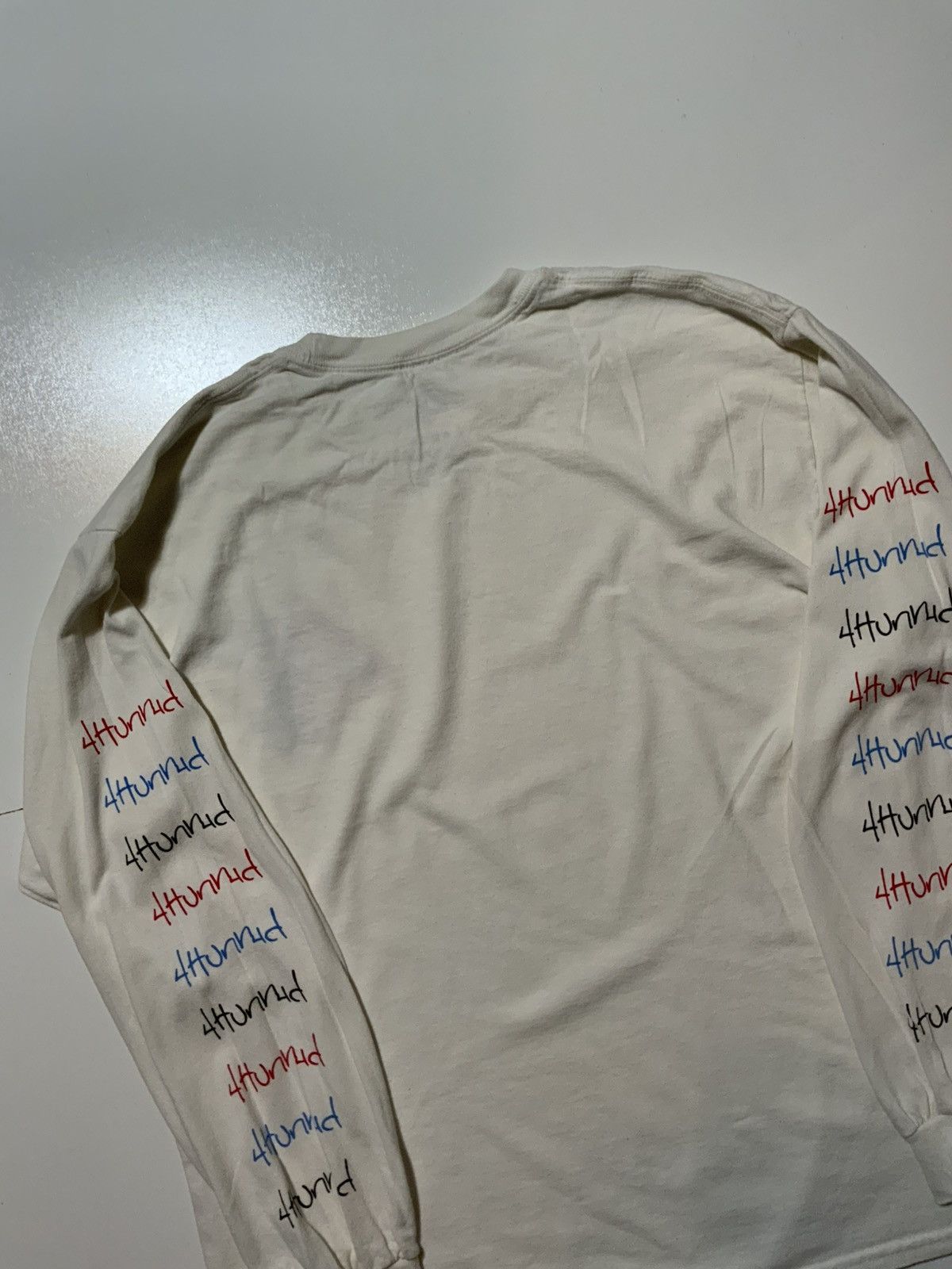 4HUNNID YG 4 Hunnid Graphic White Long Sleeve Rap Hip Hop T-Shirt Size US L / EU 52-54 / 3 - 4 Thumbnail