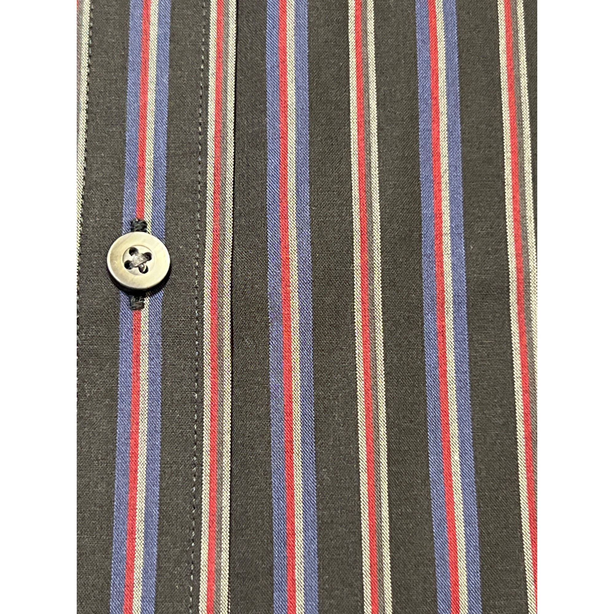 Saddlebred Saddlebred Wrinkle Free Button Down Shirt Striped Blue Black Size US XXL / EU 58 / 5 - 2 Thumbnail