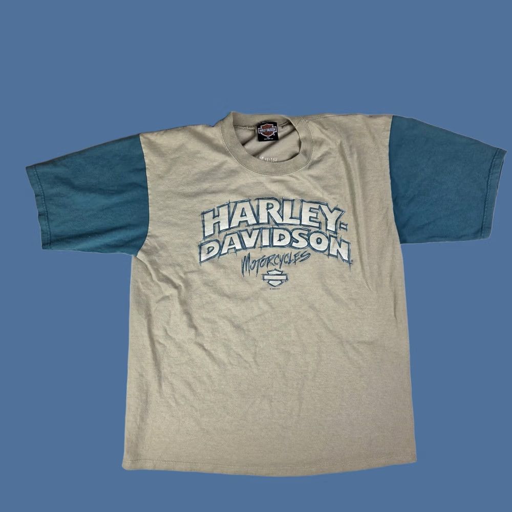 Harley Davidson VINTAGE Harley-Davidson Sturgis Two Tone Shirt Green Brown Double Sided Size L Mens Size US L / EU 52-54 / 3 - 1 Thumbnail