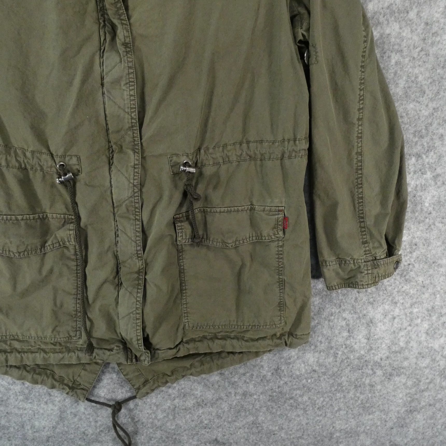 Levi's Levi's Jacket Womens Large Green Snap Over Full Zip Chore Coat Casual Size L / US 10 / IT 46 - 5 Thumbnail