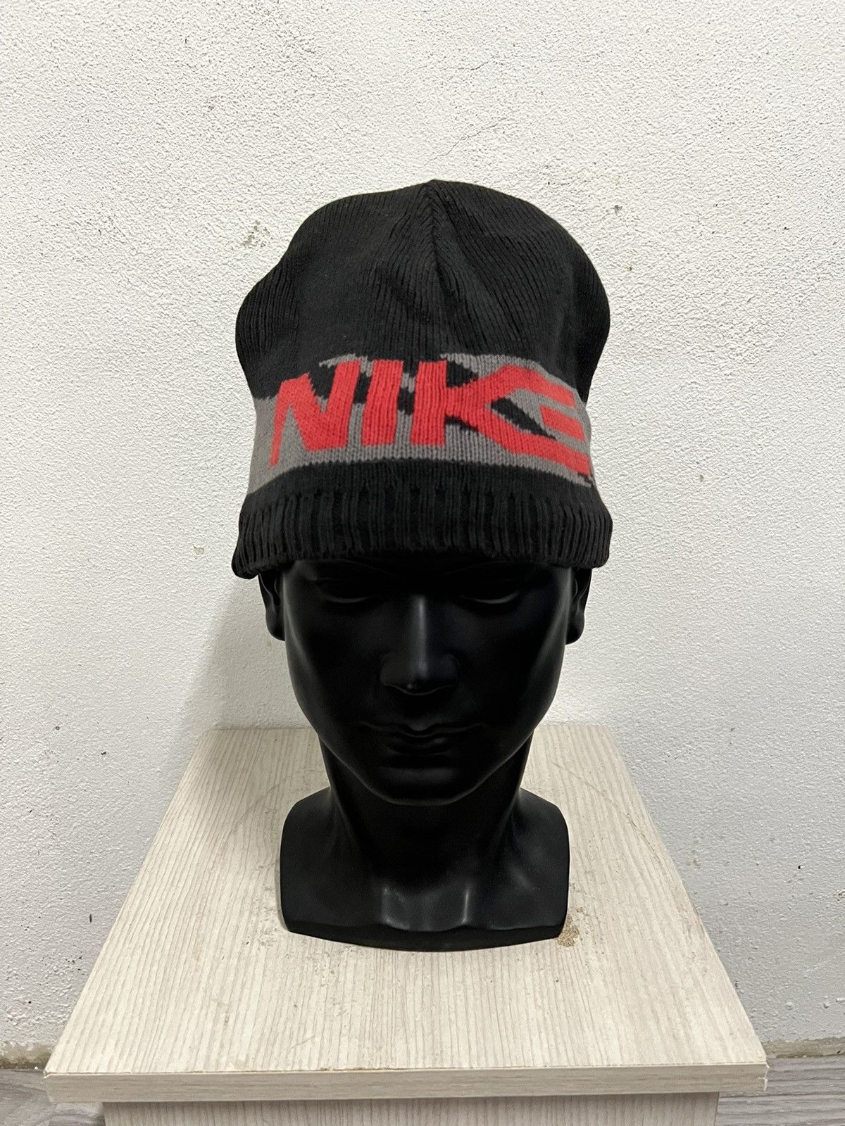 Vintage Vintage Nike Spell Out Beanie Hat Size ONE SIZE - 2 Thumbnail