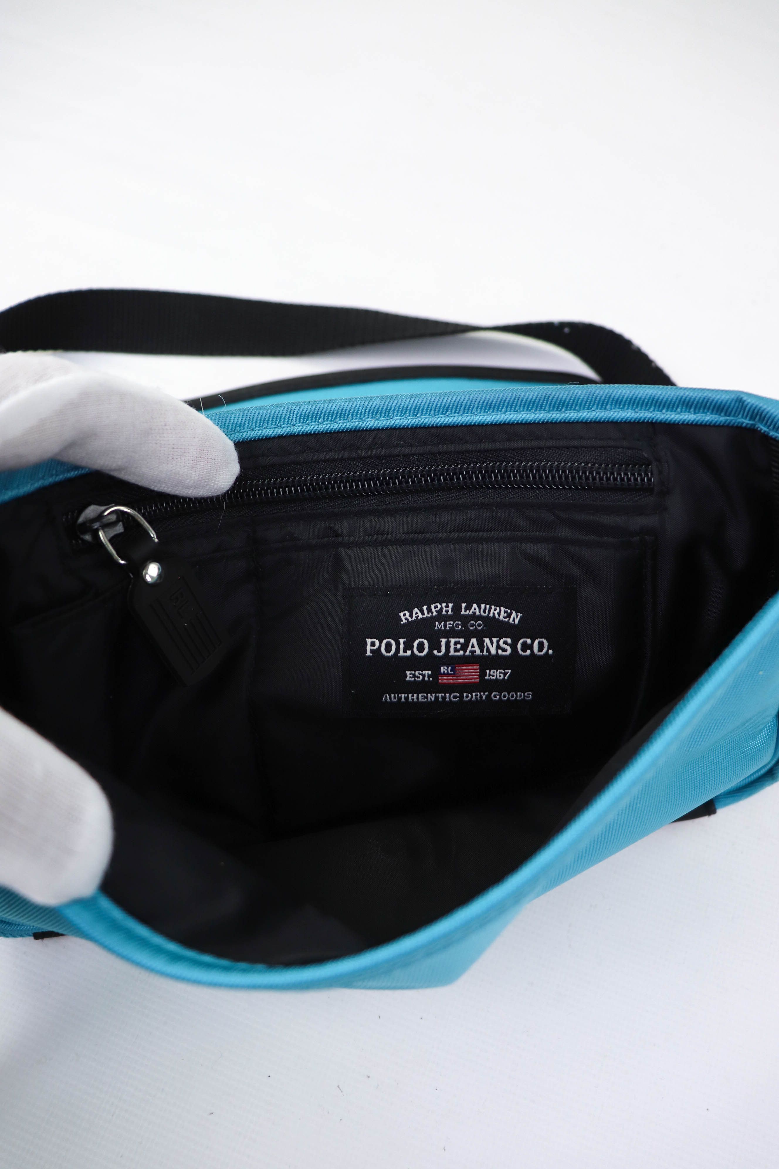 Polo Ralph Lauren Y2K Vintage POLO JEANS Ralph Lauren Turquoise Crossbody Bag Size ONE SIZE - 9 Thumbnail