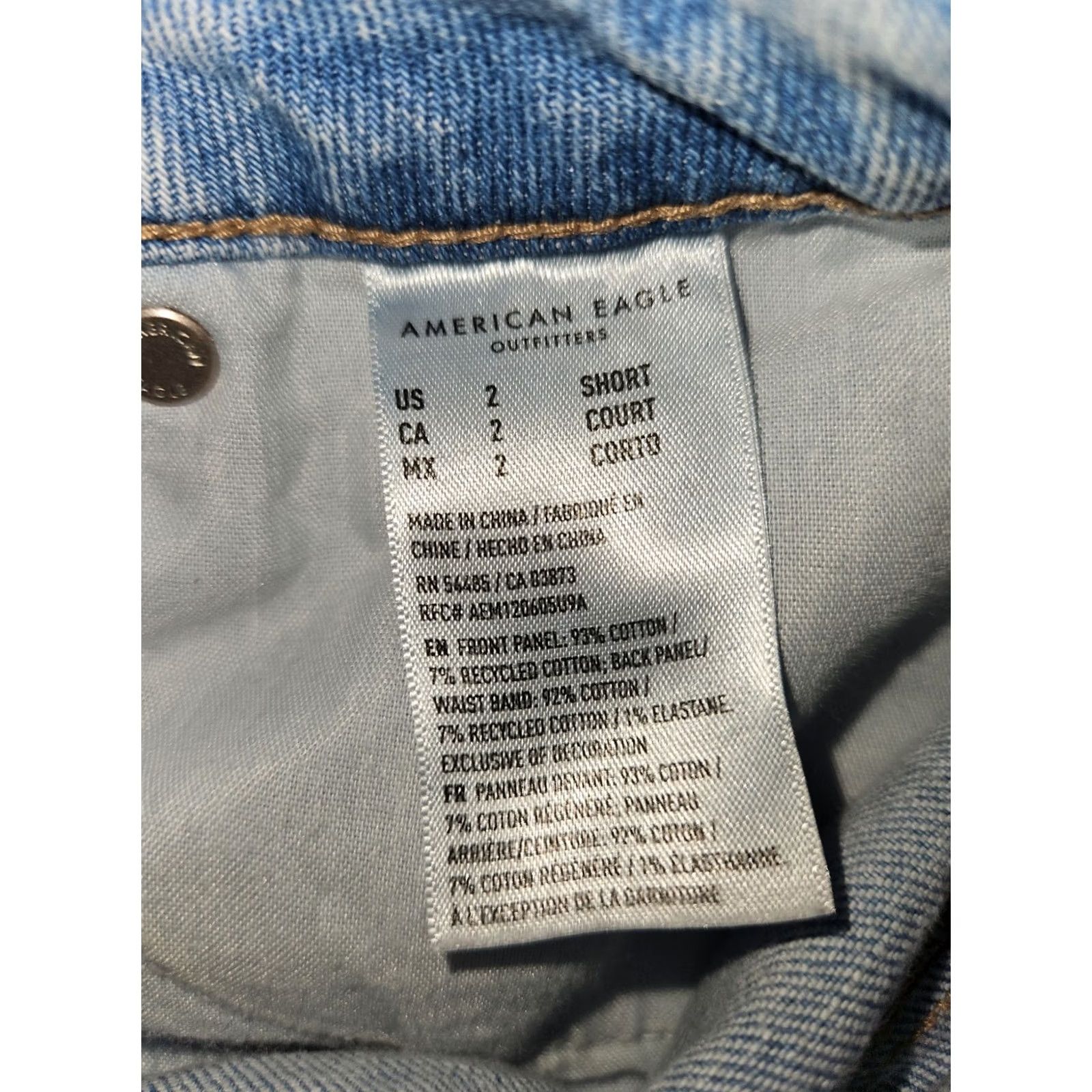 American Eagle Outfitters VINTAGE American Eagle Mom Jeans Women's 2 Denim Tapered Stone Wash Casual Preppy Size 26" / US 2 / IT 38 - 2 Thumbnail