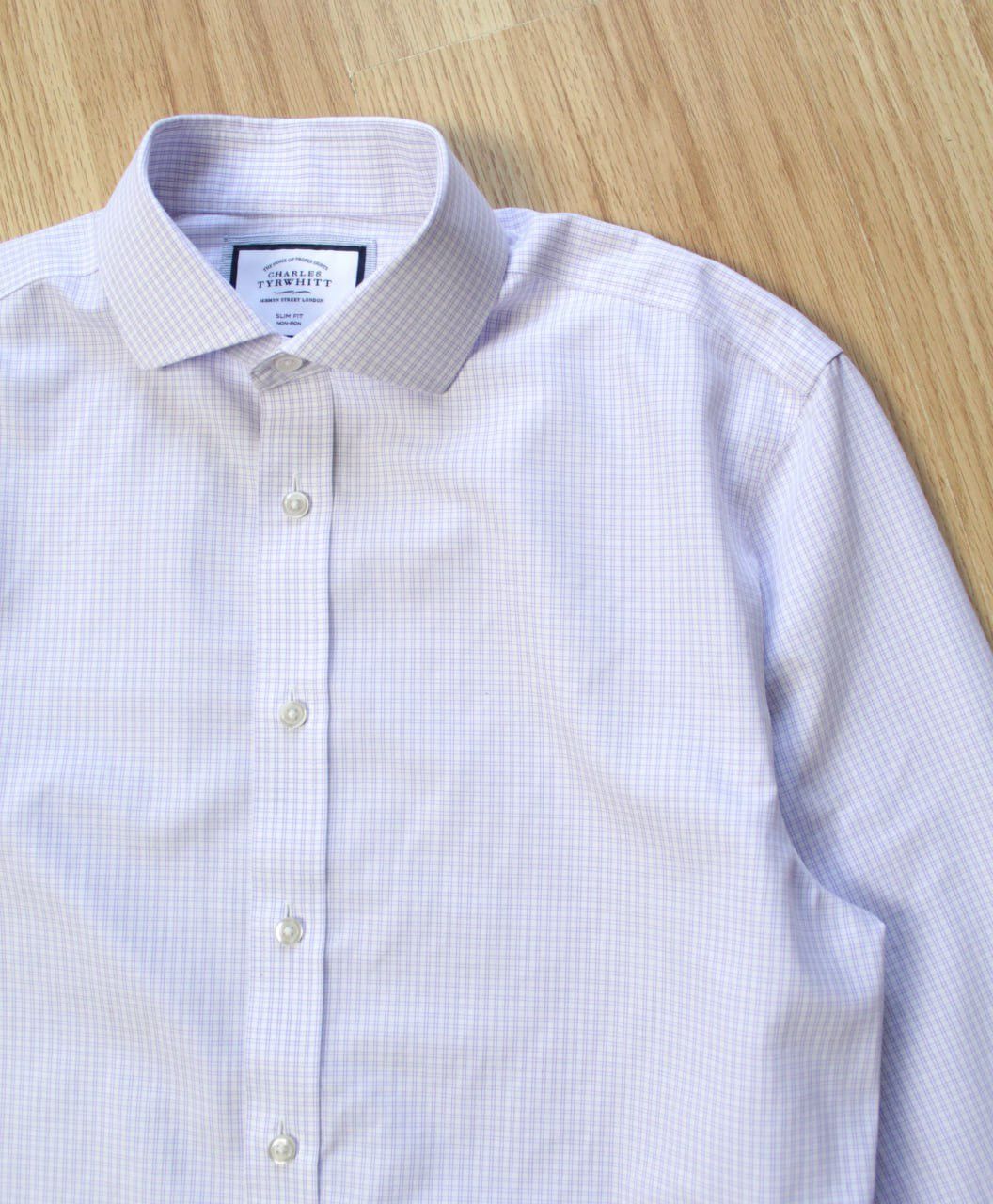 Charles Tyrwhitt 🔥 Charles Tyrwhitt Slim Fit Non Iron Button Up Shirt Check Size US XL / EU 56 / 4 - 1 Thumbnail