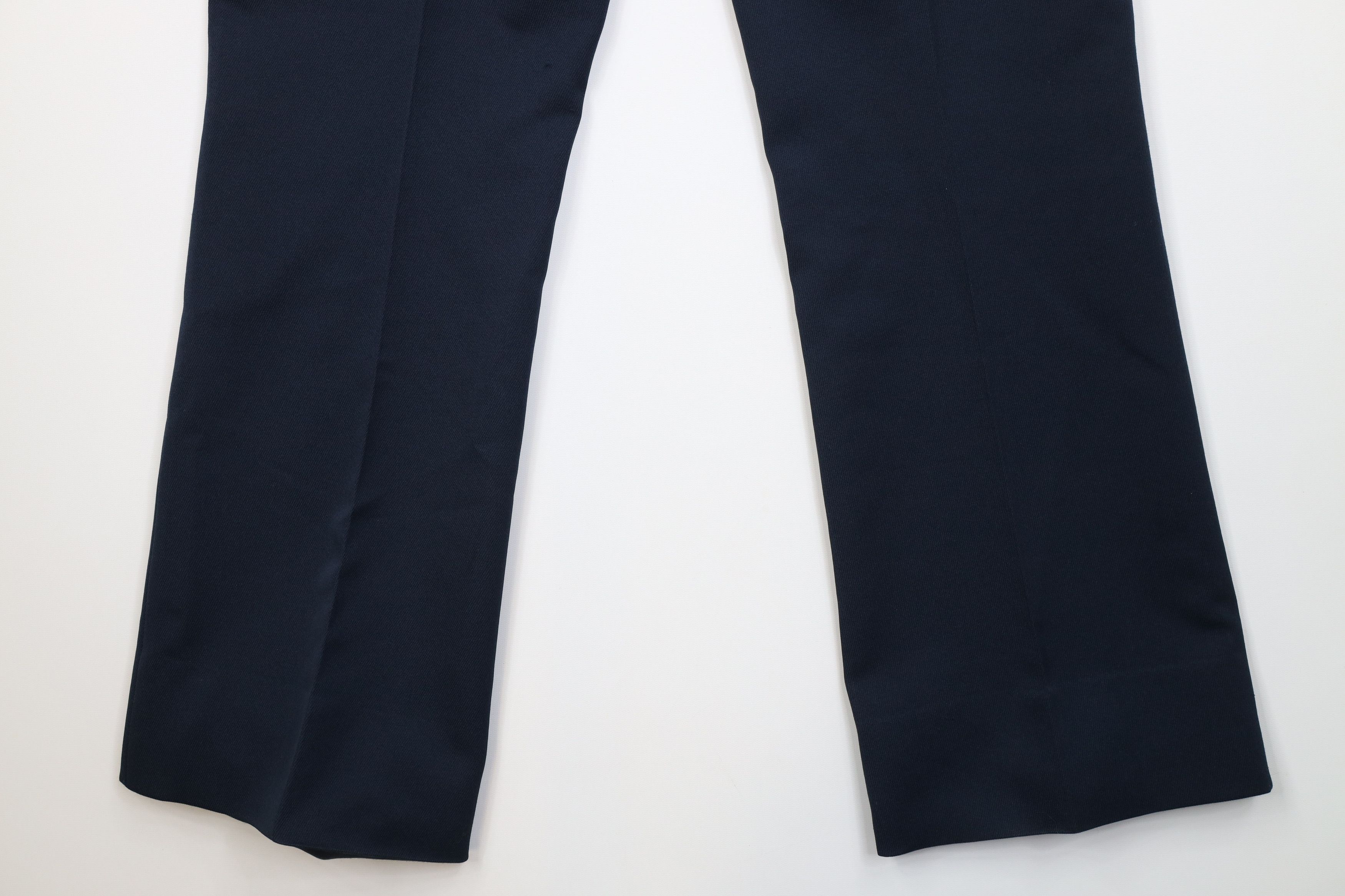 Vintage Vintage 70s Streetwear Flared Wide Leg Chino Pants Navy Blue Size US 36 / EU 52 - 12 Thumbnail