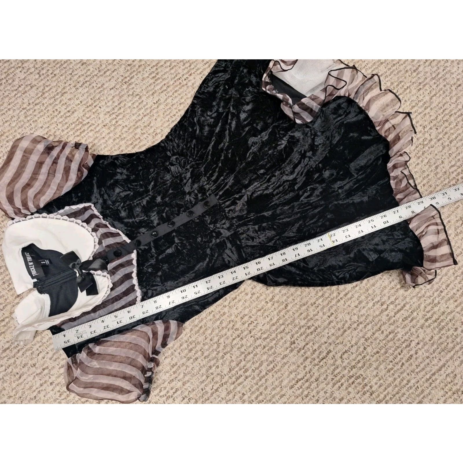 Vintage Trickz N Treatz Goth School Girl Horror Halloween Emo Dress S Tops Black Girls S Size S / US 4 / IT 40 - 5 Thumbnail