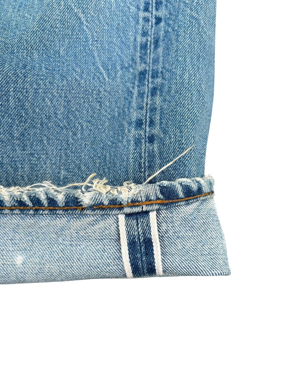 Levi's Vintage Clothing 80's THRASHED Levi's 555 Reconstructed Repair Denim Size US 30 / EU 46 - 2 Thumbnail