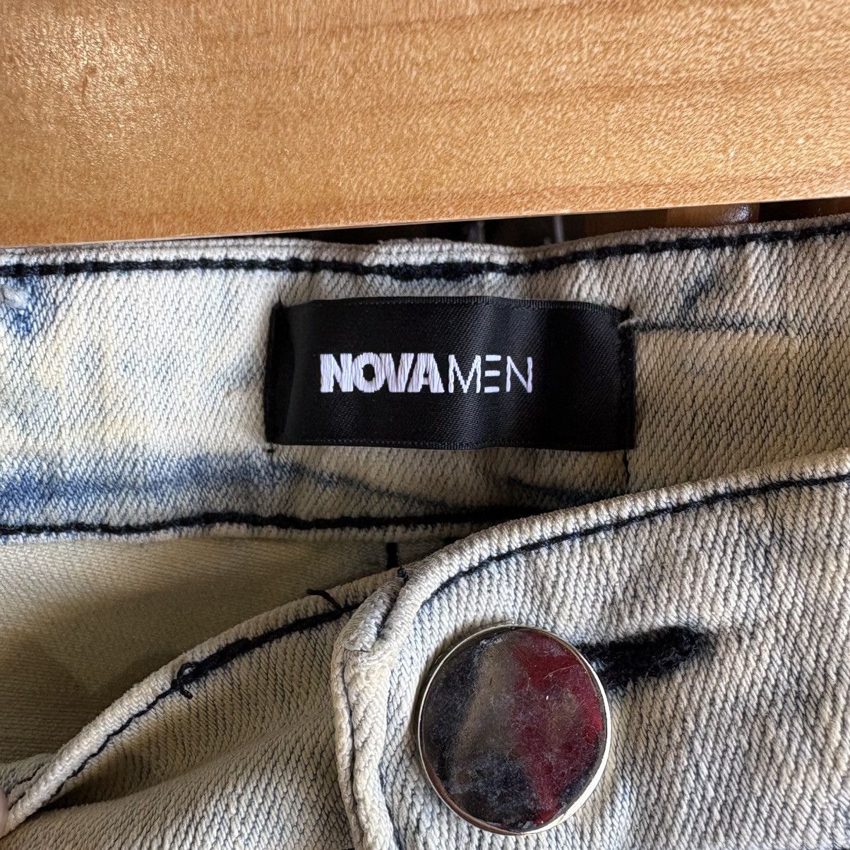 Other Vintage Y2K Novamen Jeans Men 38 Blue Beige Distressed Size US 38 / EU 54 - 7 Thumbnail