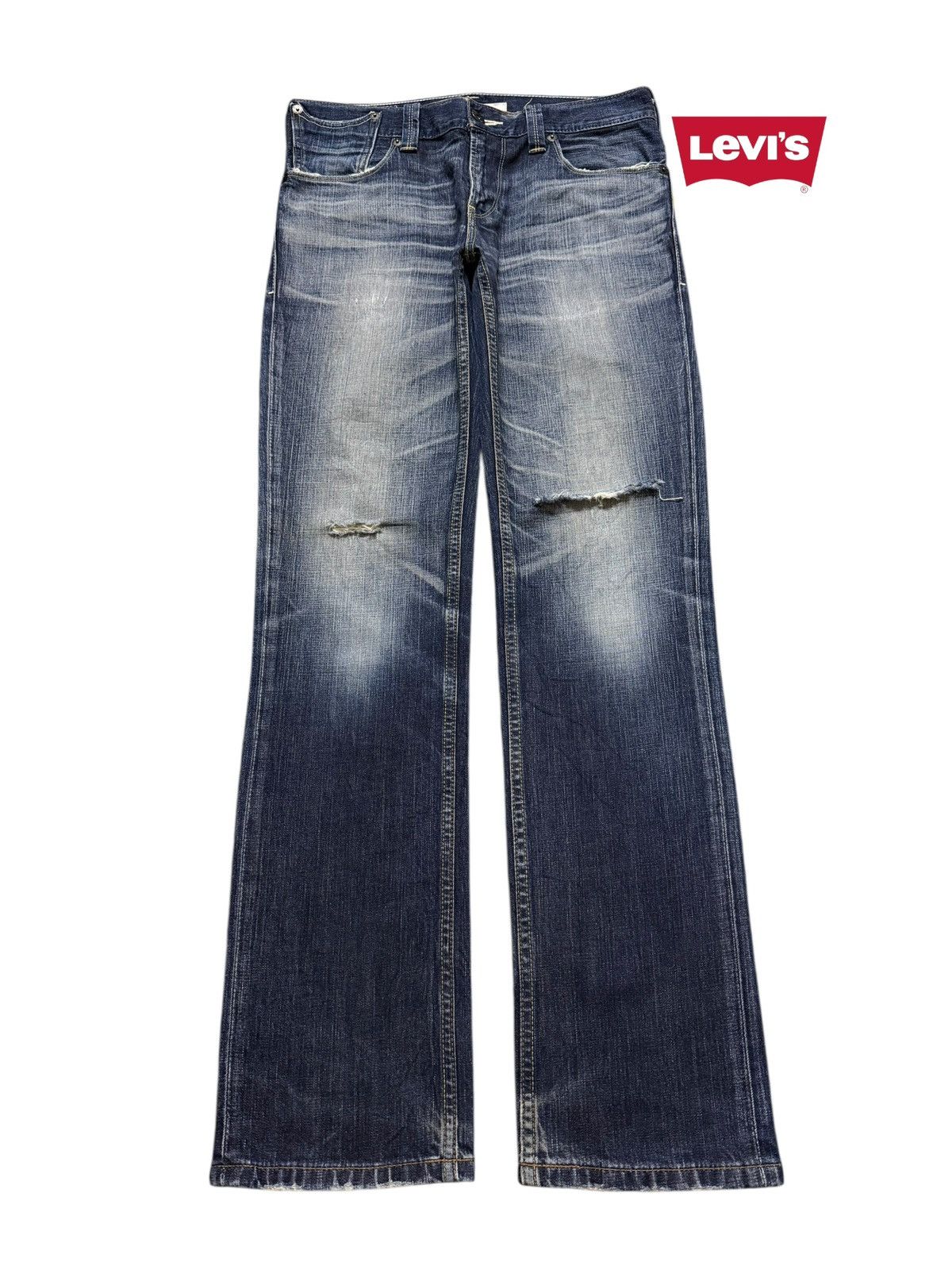 Levi's Vintage Y2K Levis 511 Buckle Back Blue Faded Wash Distress Size US 32 / EU 48 - 1 Thumbnail