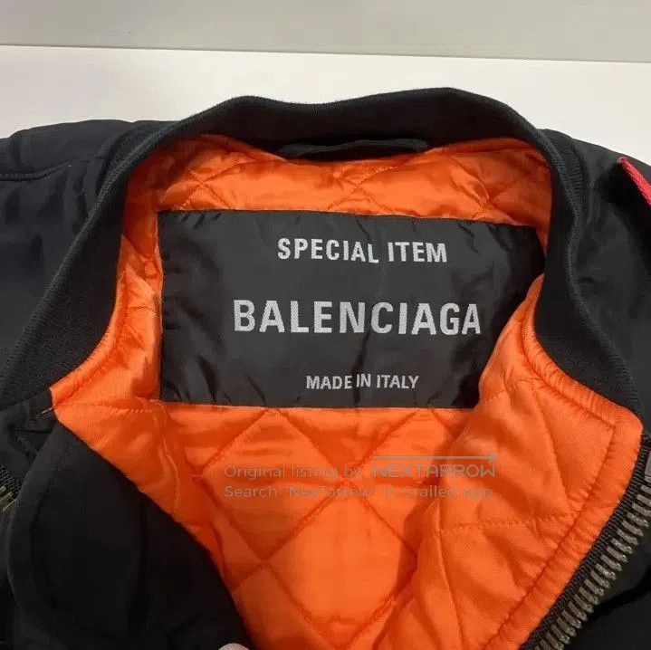 Balenciaga Balenciaga NASA Logo Flight Jacket in Black. Size US L / EU 52-54 / 3 - 6 Thumbnail