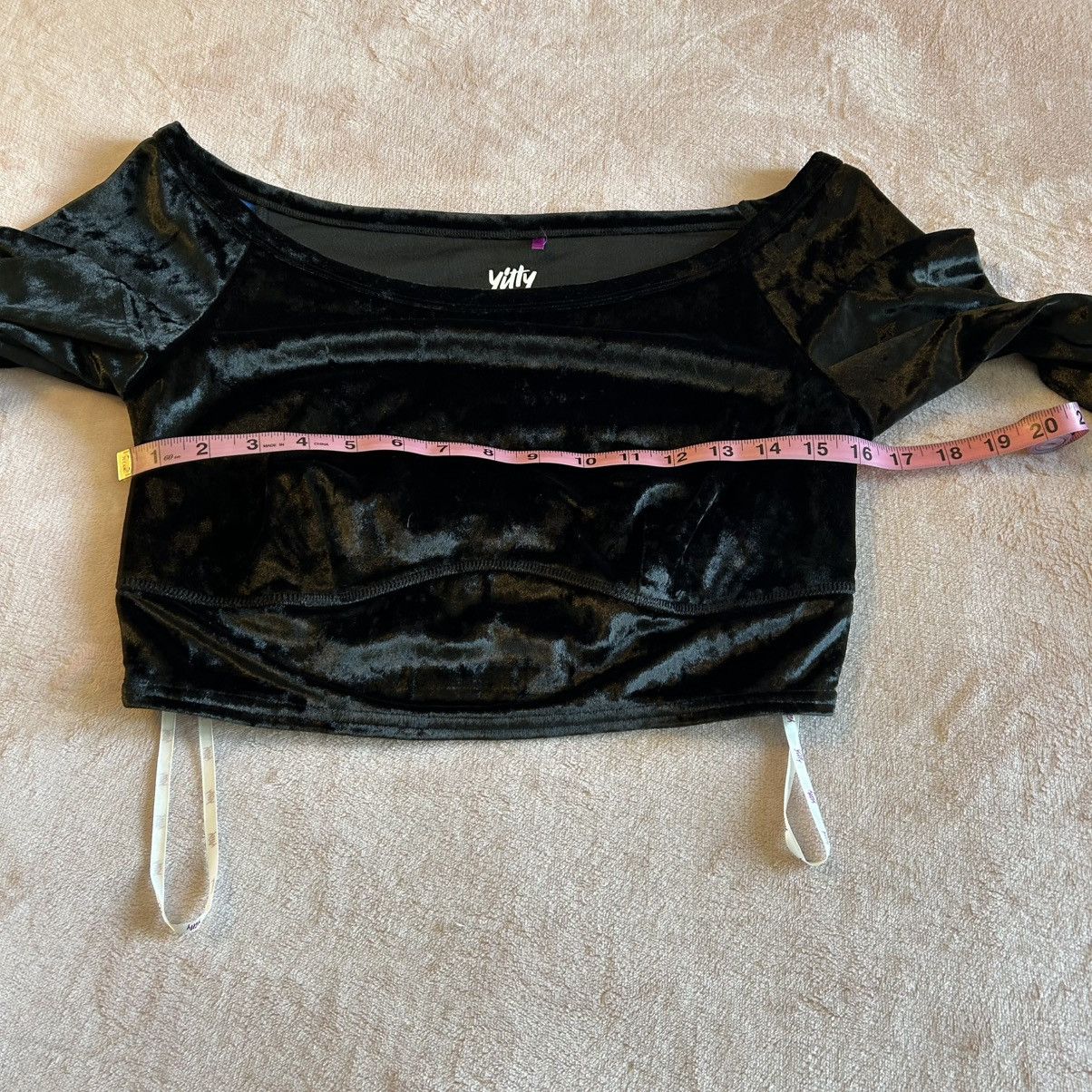 Other Yitty Plusshy Velvet Iconic Black Shaping Crop Top 1X Size XL / US 12-14 / IT 48-50 - 8 Thumbnail