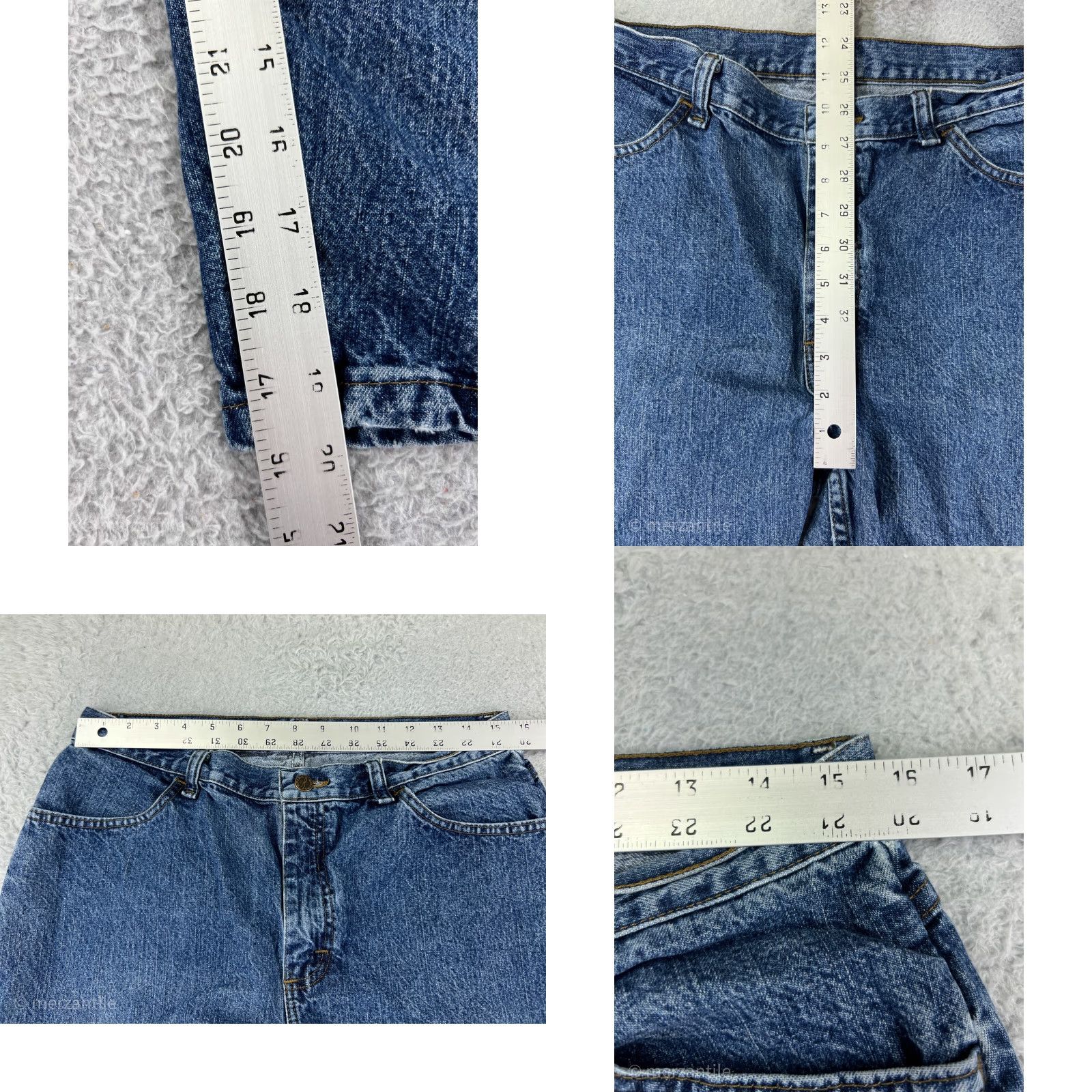 Lee Lee Jeans Pants Women 30 Blue Denim Capri Cotton Blend Stretch Mid Rise Med Wash Regular Flower Pattern 80s? 90s? Wait. Size 30" / US 8 / IT 44 - 9 Thumbnail