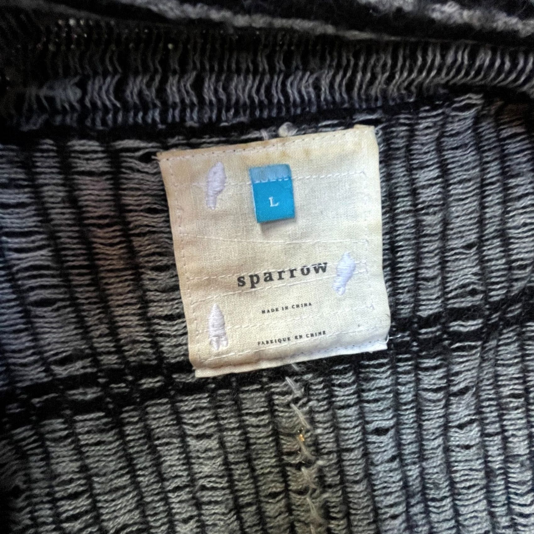 Arrow Sparrow Women Striped Lambswool Draped Open Front Cardigan Large Black Knit Sweater User-friendly Casual Fall Winter Size L / US 10 / IT 46 - 5 Thumbnail