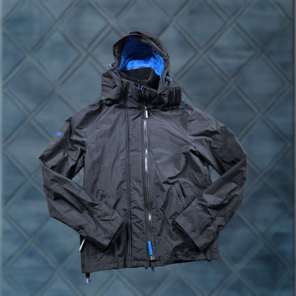 Superdry Superdry Windcheater Jacket Womens M Black Hooded Nylon Shell Pockets Windbreaker Regular Size: M Color: Black Size M / US 6-8 / IT 42-44 - 1 Thumbnail