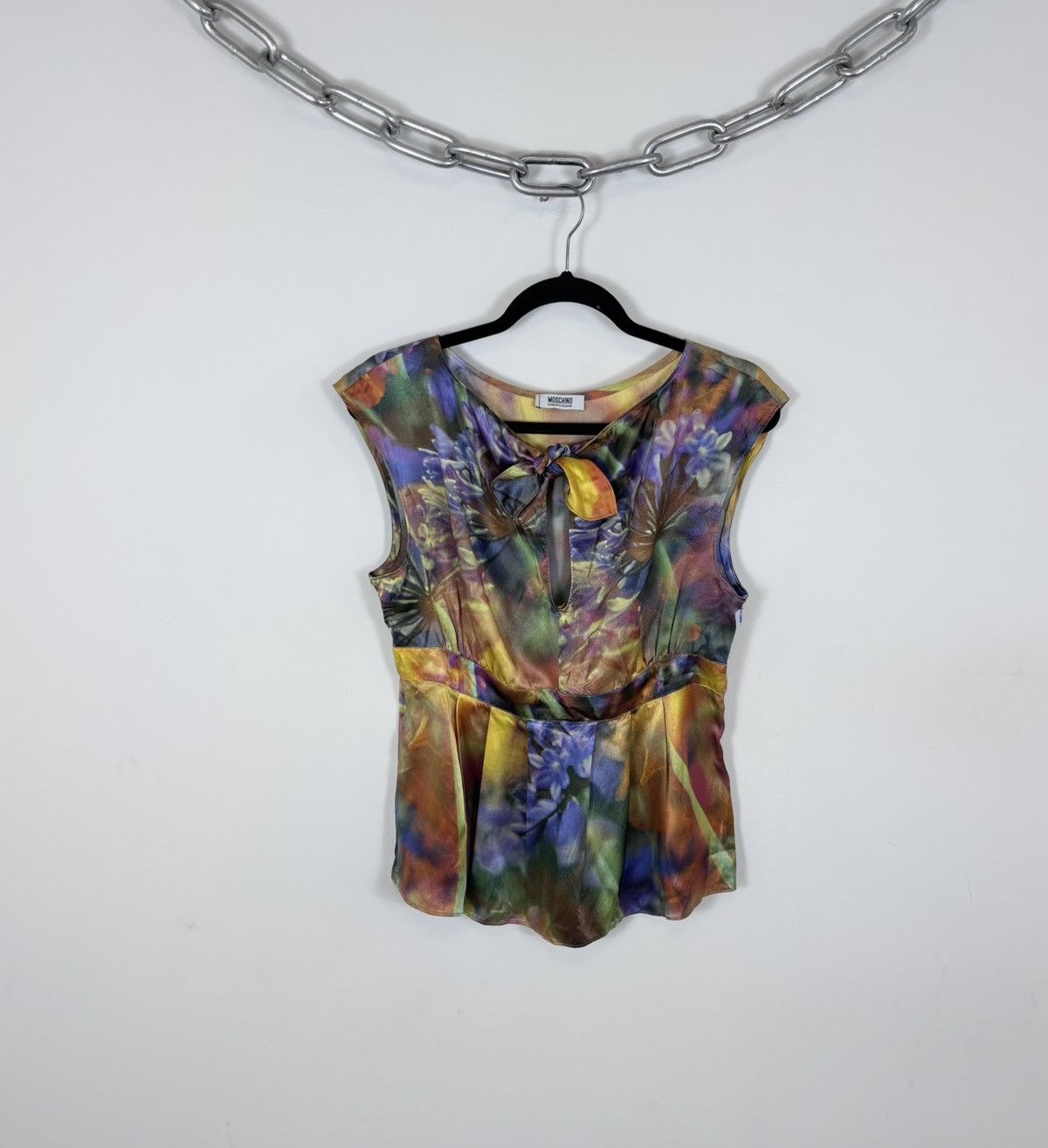 Moschino Moschino Cheap And Chic Women’s Floral Silk Blouse Shirt Size L / US 10 / IT 46 - 1 Thumbnail