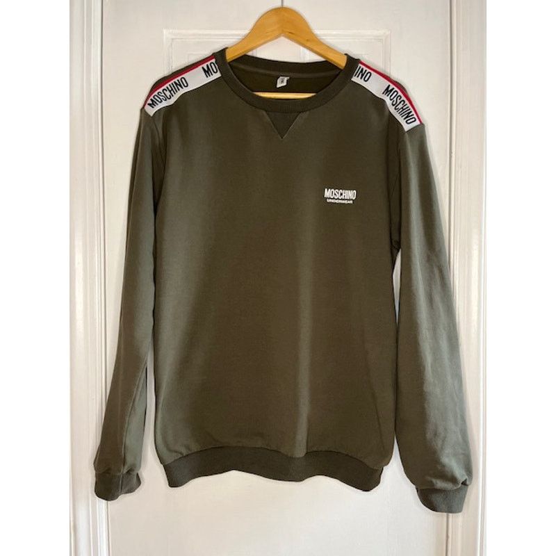 Moschino Moschino Underwear Oversized Tape Khaki Sweatshirt Size US XS / EU 42 / 0 - 3 Thumbnail