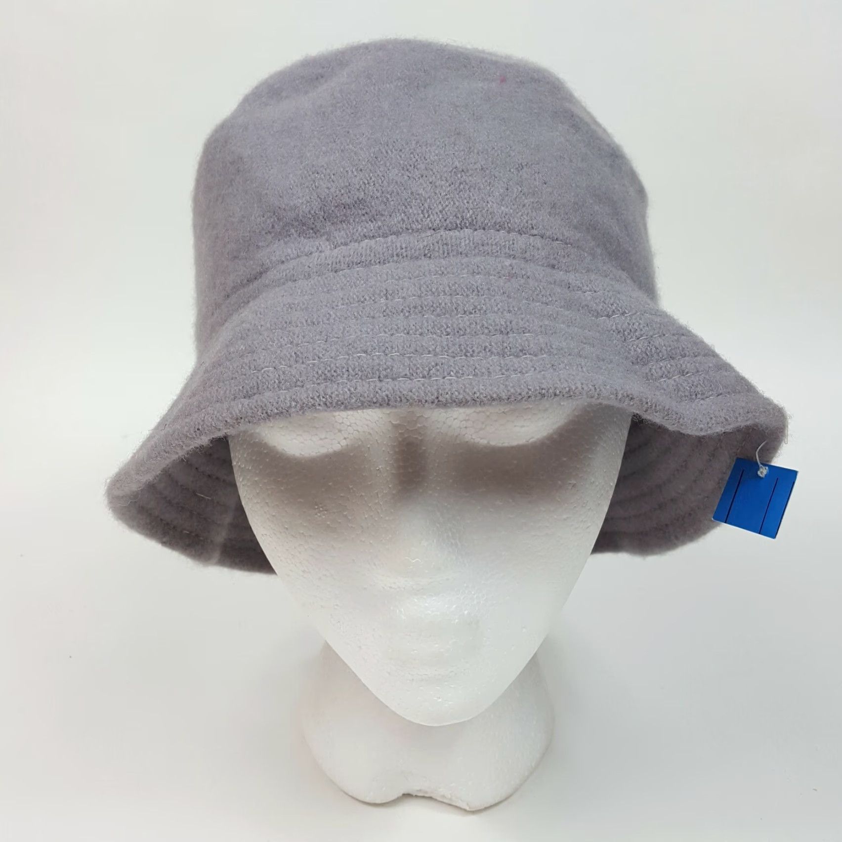 FELT VINTAGE HaT Wool Gray Bucket Hat Women's M Felt Crusher Winter 80s Retro Snow Cap Size ONE SIZE - 3 Thumbnail