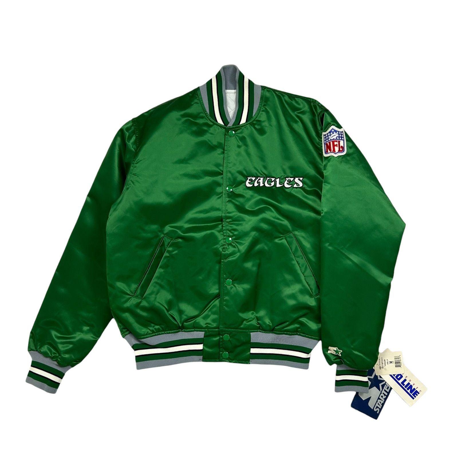 NFL VTG 90s PHILADELPHIA EAGLES STARTER SATIN JACKET BIG LOGO Size US M / EU 48-50 / 2 - 2 Thumbnail