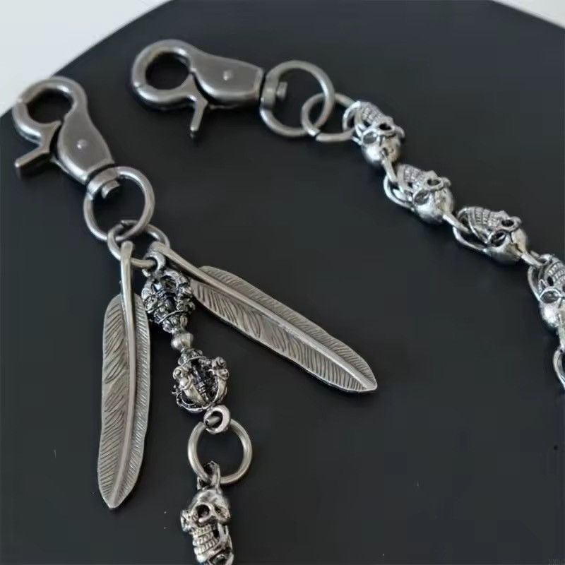 Other Japanese Peripheral Skull and Feather Goth Waist Chain Size ONE SIZE - 4 Thumbnail