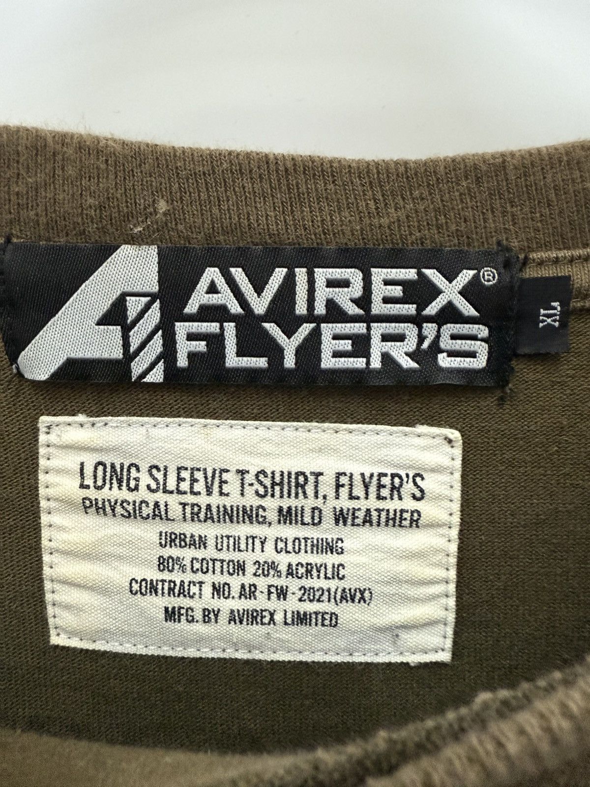 Avirex DISTRESSED⚡️Avirex Flyers Long Sleeves T-Shirt Roundneck - XL Size US M / EU 48-50 / 2 - 7 Thumbnail
