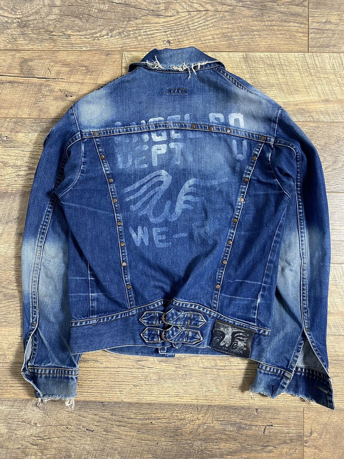 Vintage "WE JUST ANGELS" Denim Jacket Size US L / EU 52-54 / 3 - 7 Thumbnail