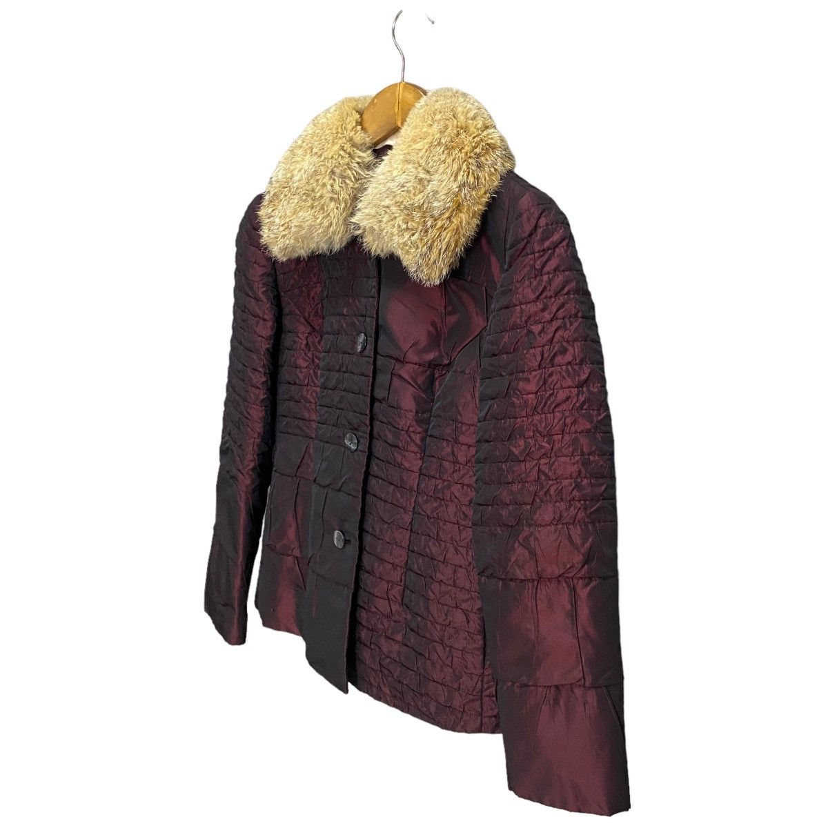 Hardy Amies × Vintage Hardy Armies Boutique quilted jacket fox fur neck Size S / US 4 / IT 40 - 3 Thumbnail