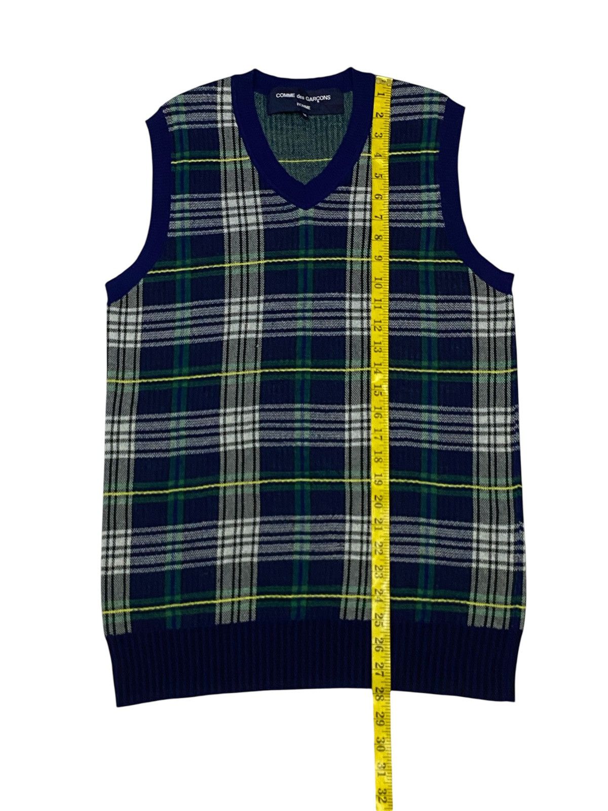 Comme des Garcons Homme Comme Des Garcons Homme AD2012 Knit Plaid Vest Size US M / EU 48-50 / 2 - 13 Thumbnail