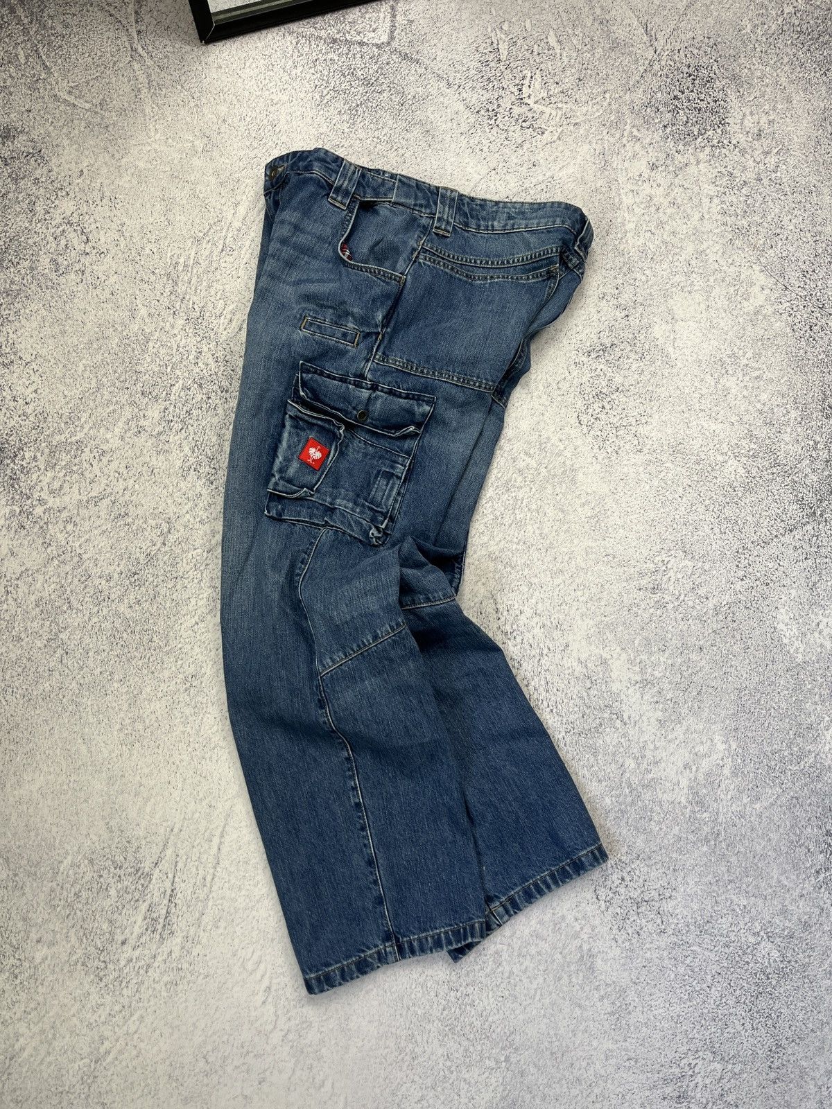 Stewart & Strauss Vintage Engelbert Strauss Workwear Denim Cargo Pants Rare Size US 36 / EU 52 - 3 Thumbnail
