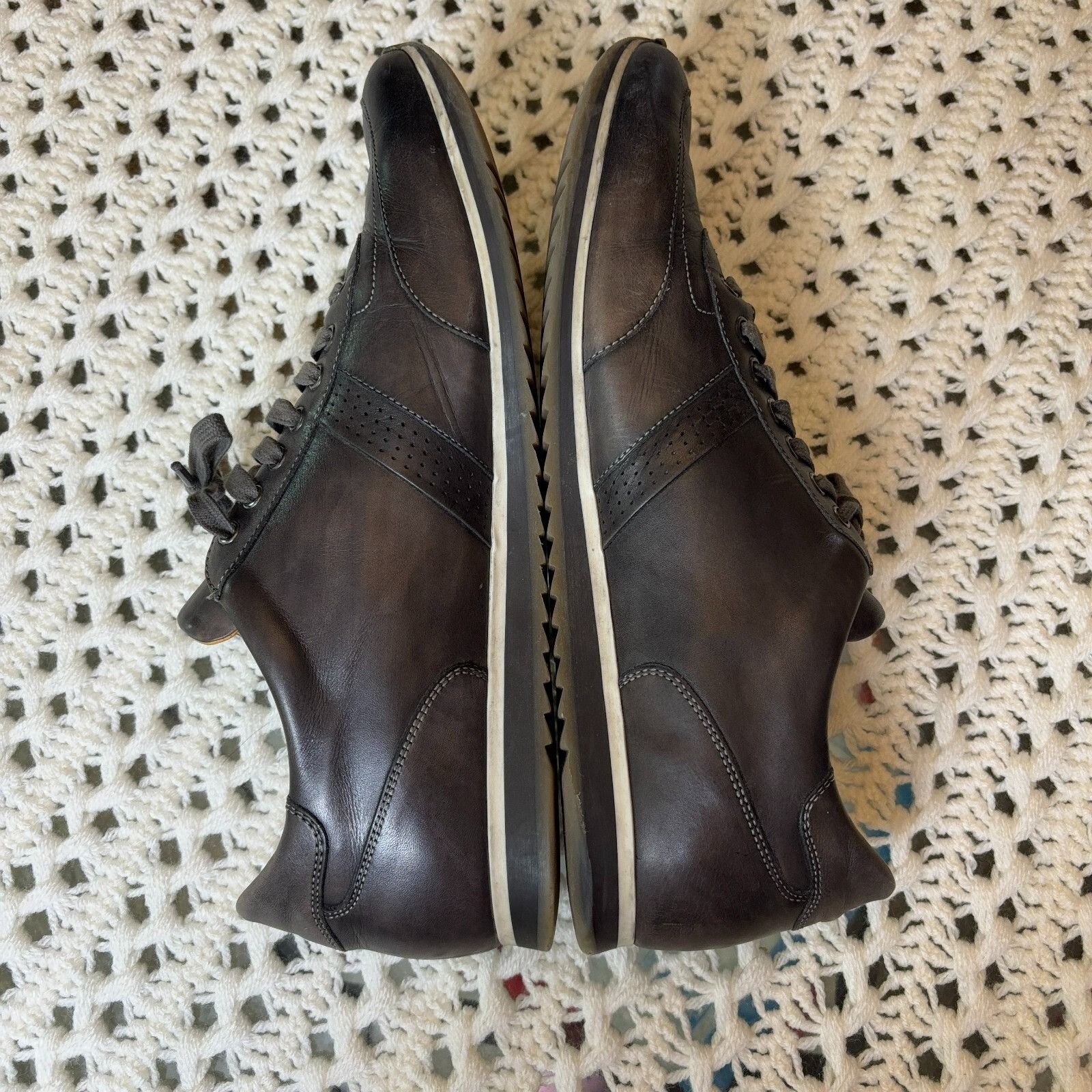 Magnanni Magnanni Pueblo Men 11.5 Low Top Sneakers, Black Leather, Ca Size US 11.5 / EU 44-45 - 7 Thumbnail