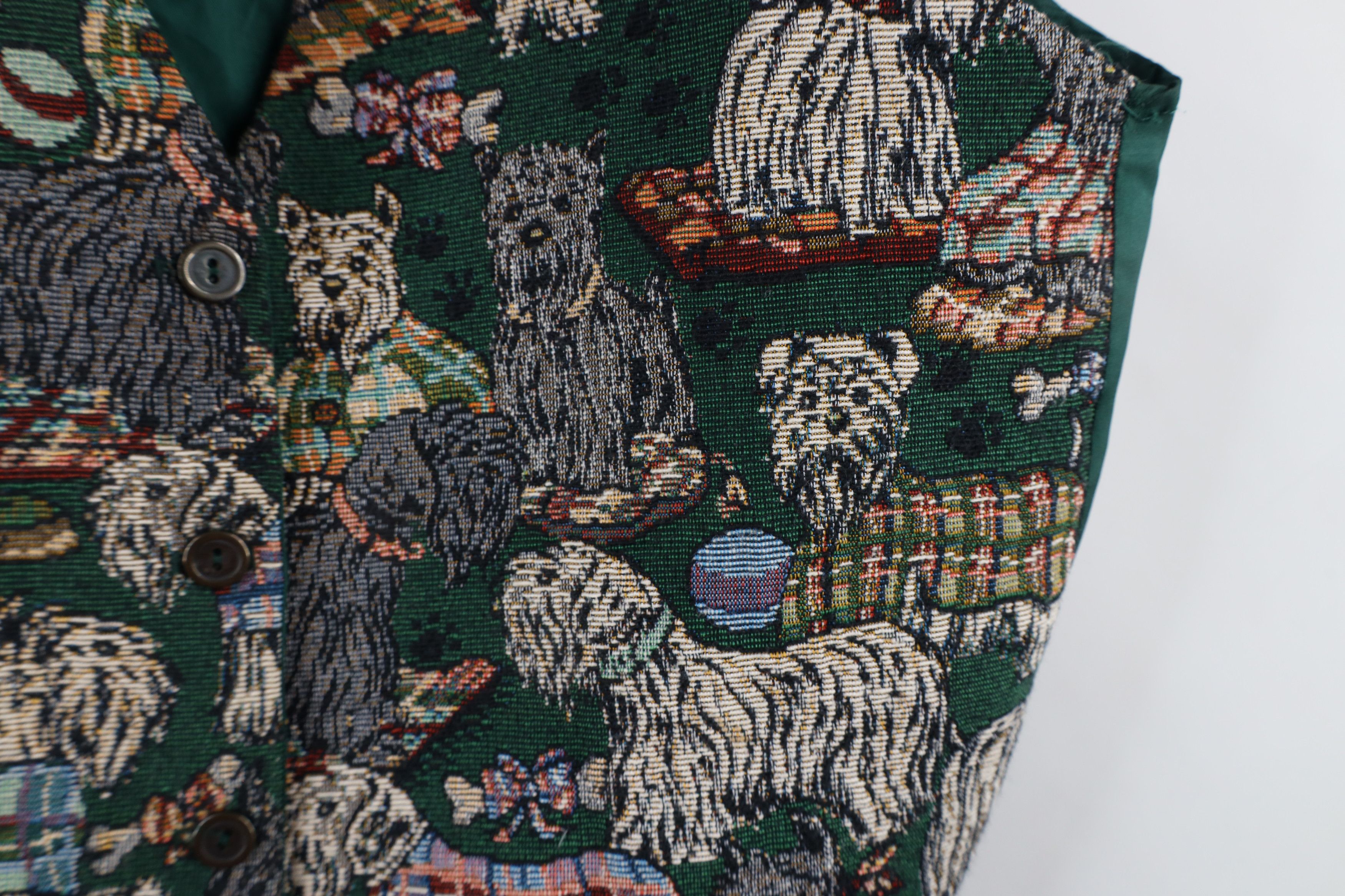 Vintage Vintage 90s Streetwear Needlepoint Tapestry Vest Jacket USA Size M / US 6-8 / IT 42-44 - 7 Thumbnail