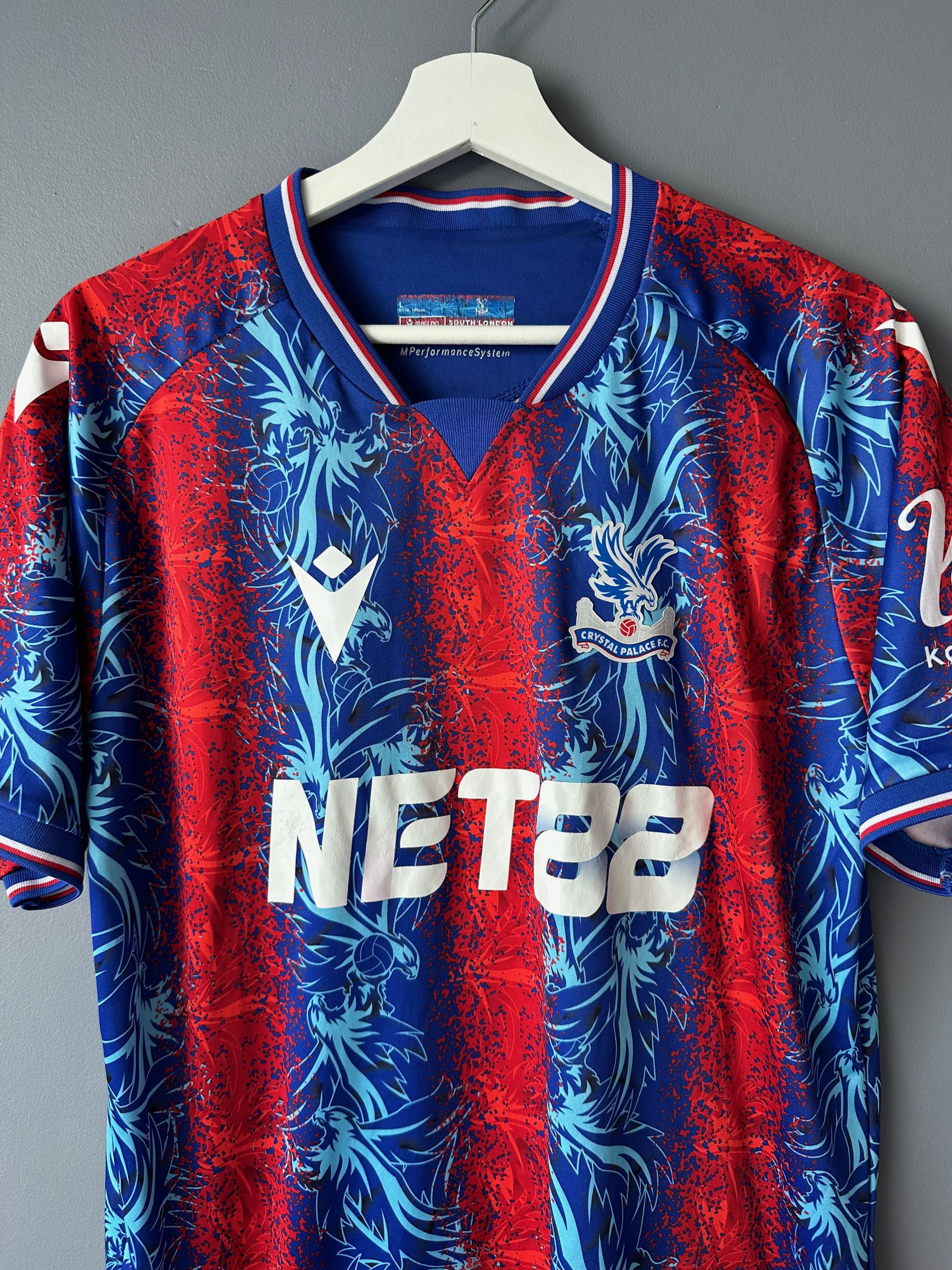 Macron 2024 Crystal Palace Soccer Football jersey shirt cup home Size US L / EU 52-54 / 3 - 4 Thumbnail