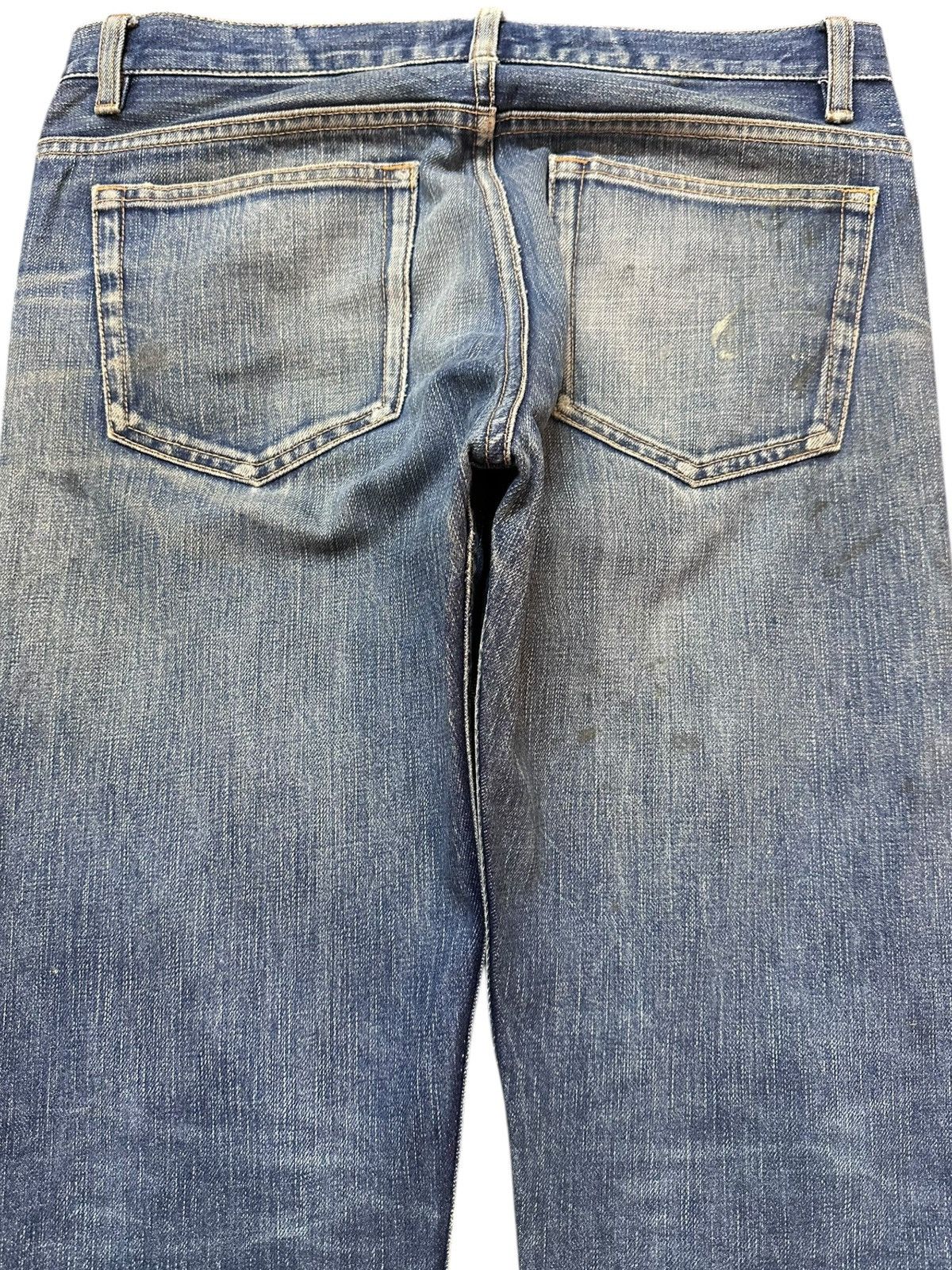 Indigo Vintage Indigo Selvedge Mudwash Grunge Distressed Denim Size US 32 / EU 48 - 8 Thumbnail