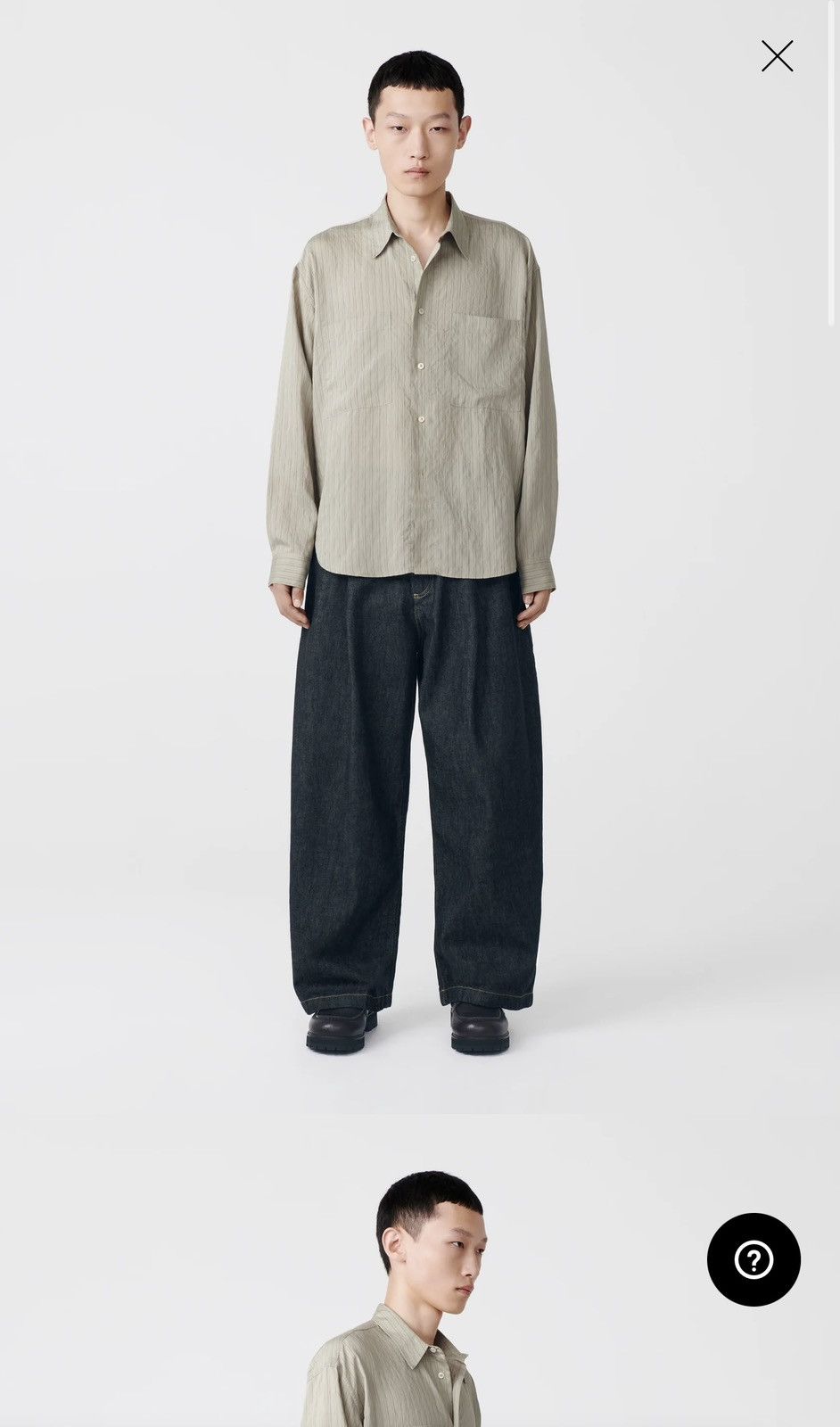 Studio Nicholson Studio Nicholson Black Italian denim puch pleated pant Size US 32 / EU 48 - 1 Thumbnail