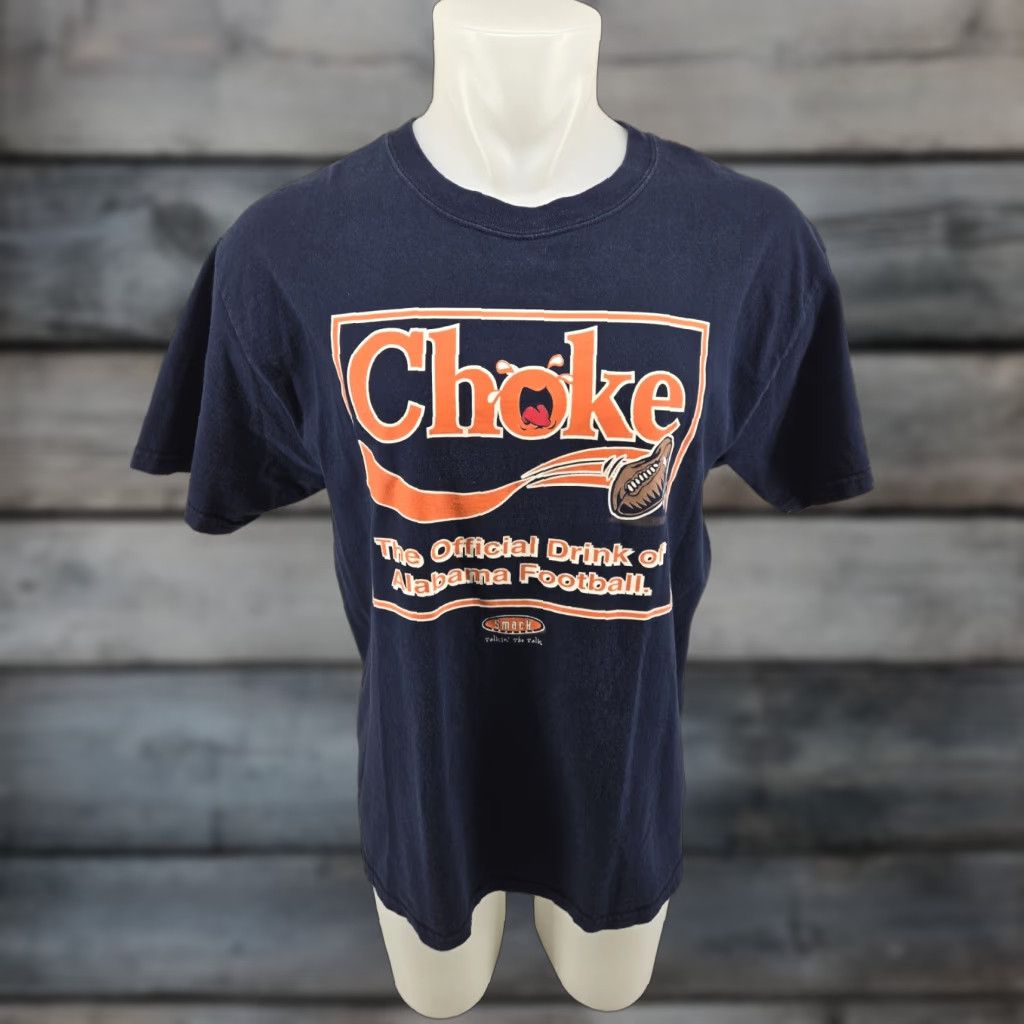Gildan VINTAGE Auburn Tigers AU T-shirt Size L Smack Talkin Choke Drink of Alabama Football Mens Blue Size US L / EU 52-54 / 3 - 1 Thumbnail
