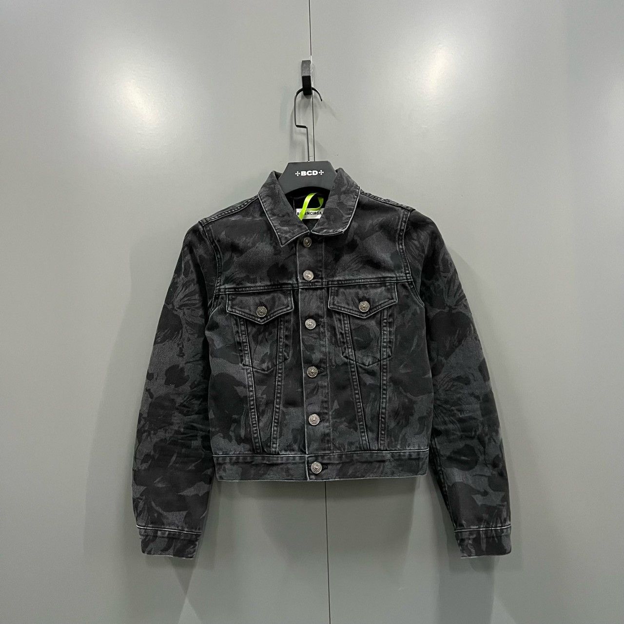 Balenciaga gray printed denim jacket by balenciaga Size US S / EU 44-46 / 1 - 1 Thumbnail