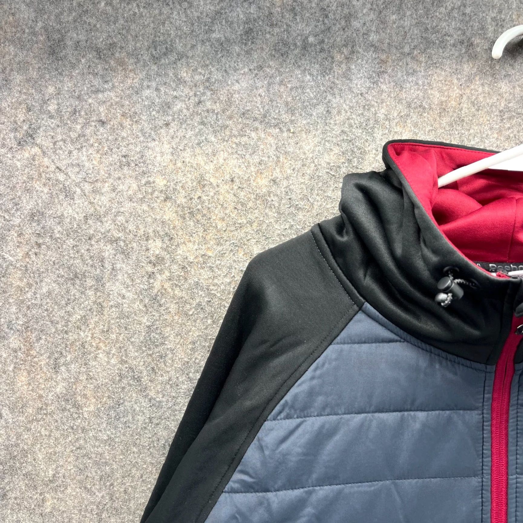 Reebok VINTAGE Reebok Jacket Mens 2XL Black Full Zip Hoodie Knit Quilted Fill Windbreaker Size US XXL / EU 58 / 5 - 7 Thumbnail