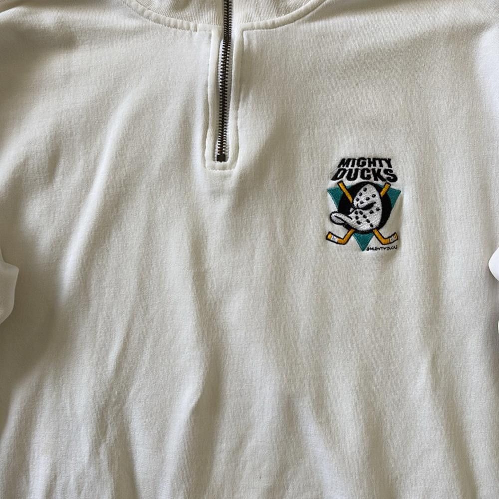 Designer Vintage Mighty Ducks HRLA Made in USA 1/4 Zip Sweatshirt Size US M / EU 48-50 / 2 - 3 Thumbnail