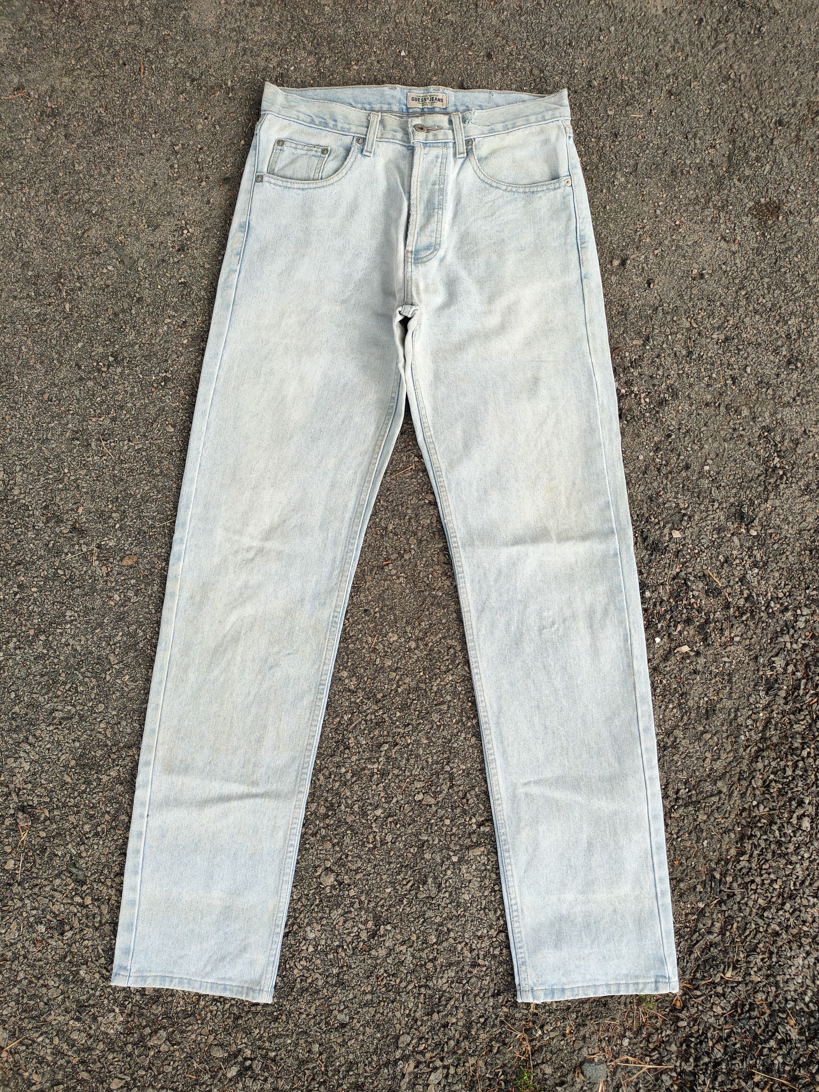 Guess VINTAGE GUESS BUTTON FLY FADED BLUE JEANS DENIM PANTS Size US 32 / EU 48 - 2 Thumbnail