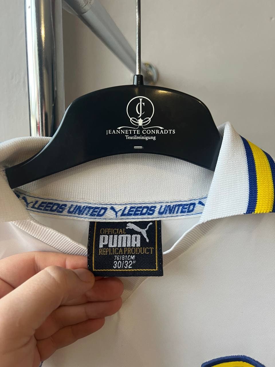 Puma 1998/2000 LEEDS UNITED HOME SOCCER JERSEY FOOTBALL SHIRT 32 Size US XS / EU 42 / 0 - 6 Thumbnail