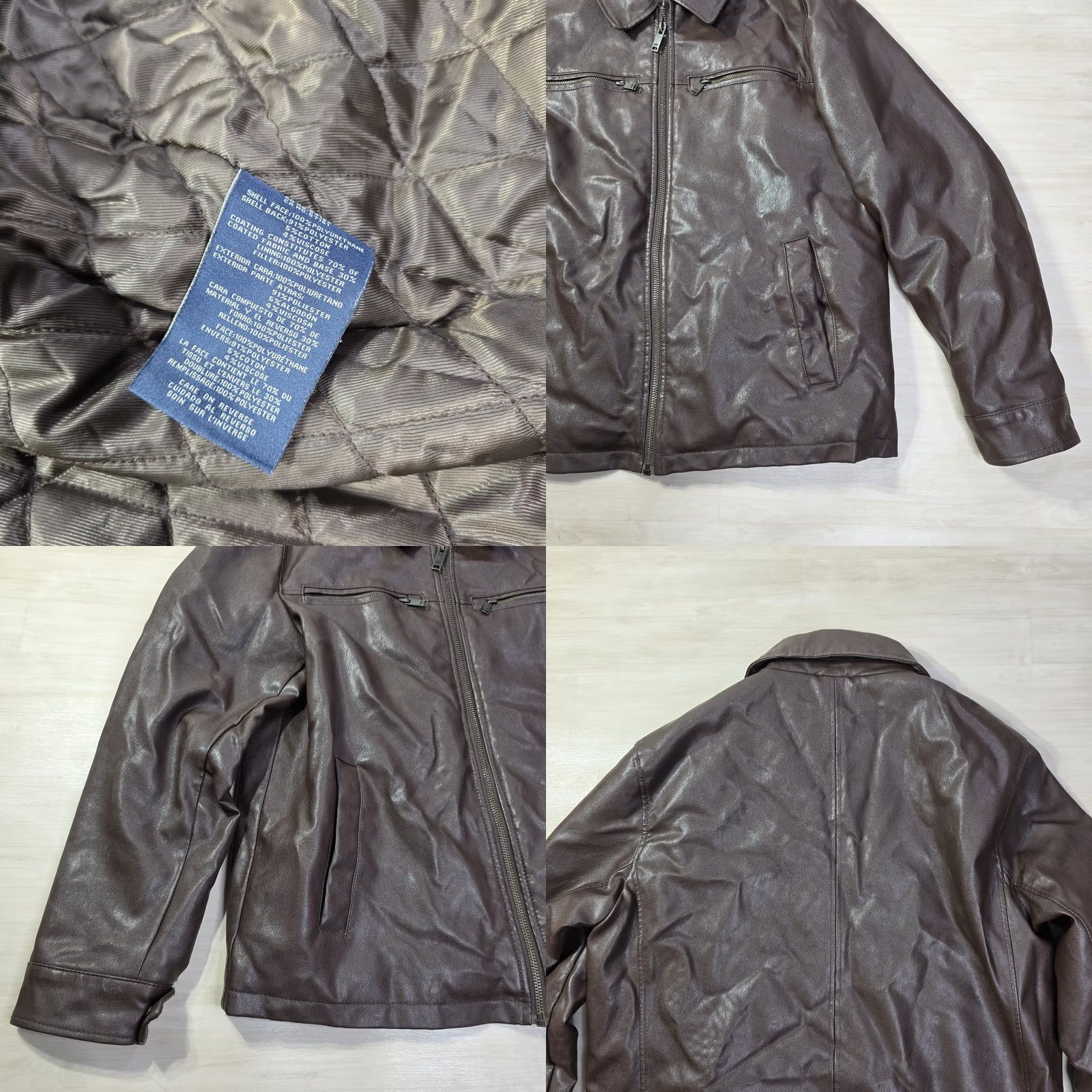 Dockers Dockers Mens James Faux Leather Jacket Brown Large Size US L / EU 52-54 / 3 - 8 Thumbnail