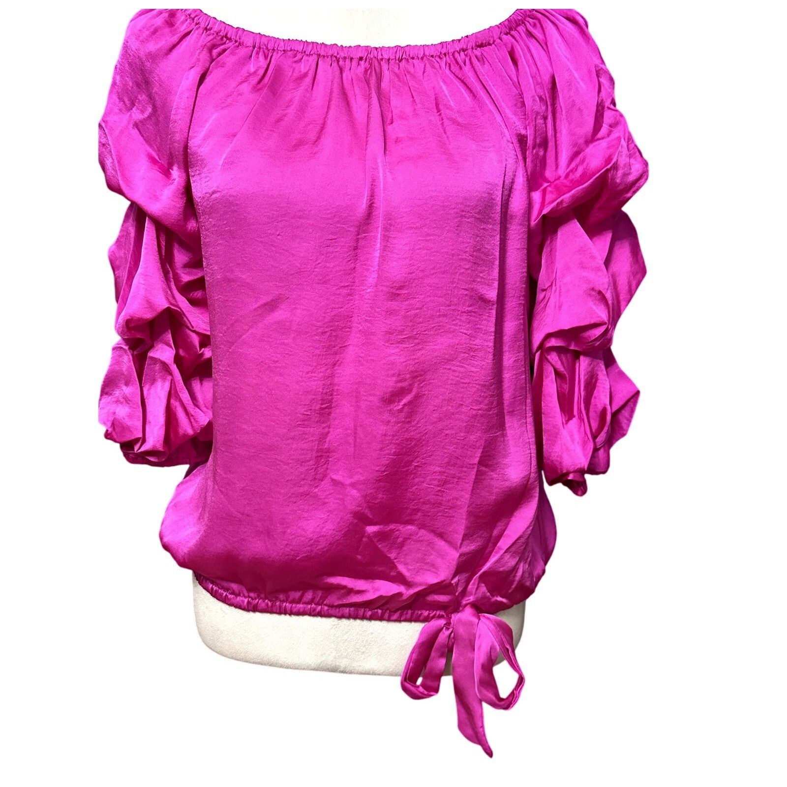 Vince Camuto Vince Camuto Women's Hot Pink Off Shoulder Blouse S NWT Size S / US 4 / IT 40 - 4 Thumbnail