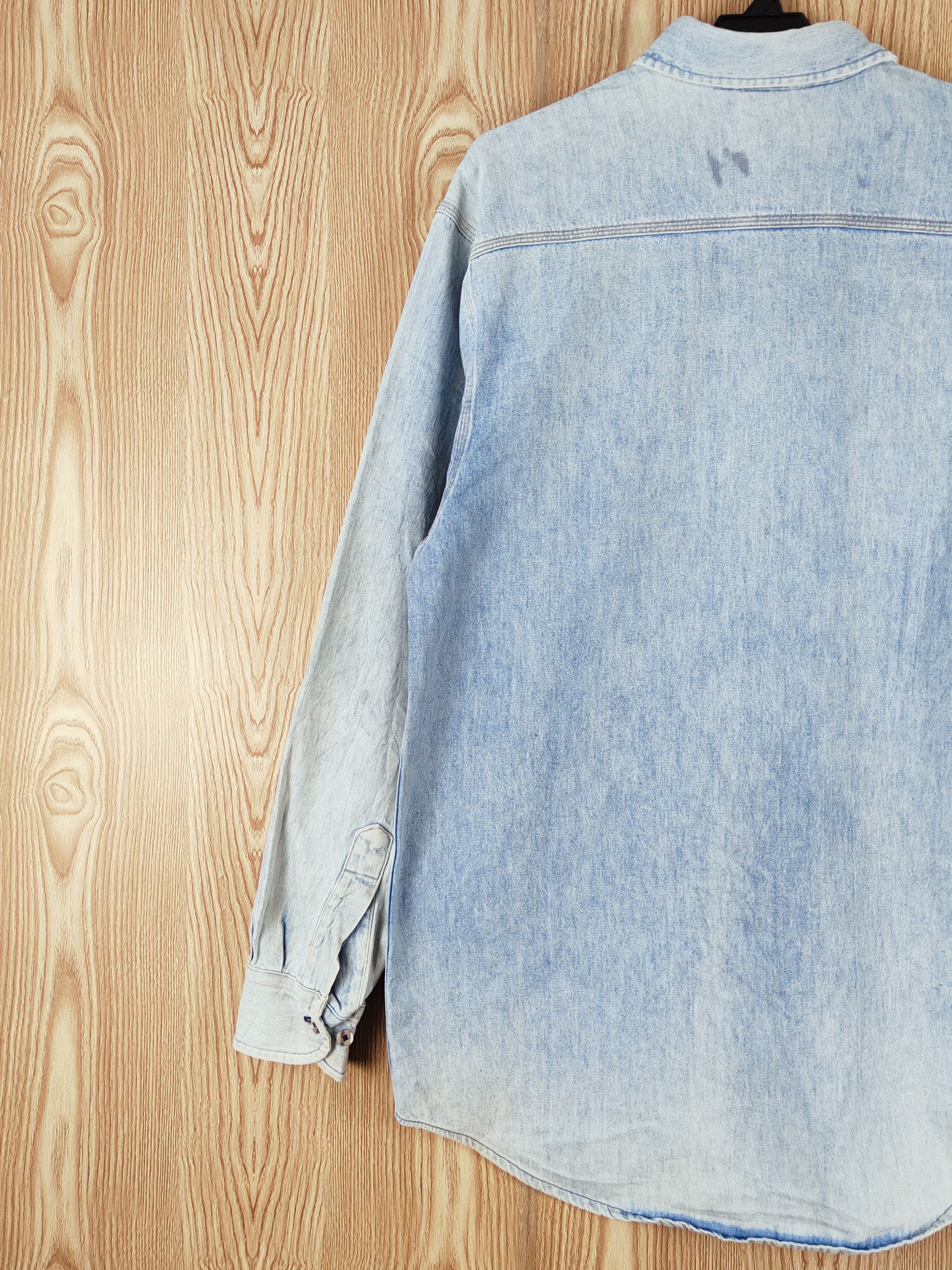 Carhartt × Vintage Retro & Cool 💥Carhartt Blue Button Up Denim Shirts Size US L / EU 52-54 / 3 - 9 Thumbnail